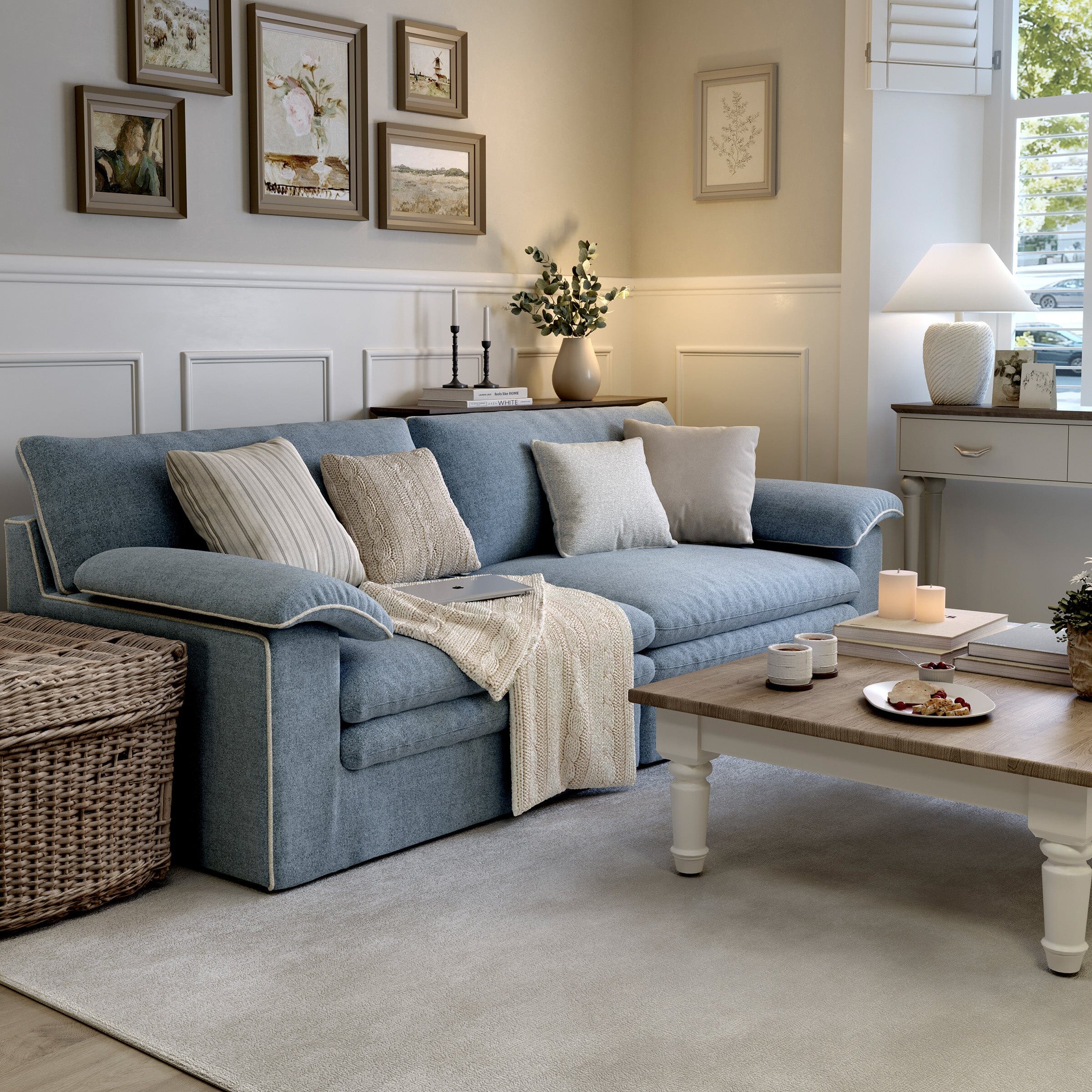 Cottonfy Stylish Lambswool Sofa with Detachable Design Living and Home 