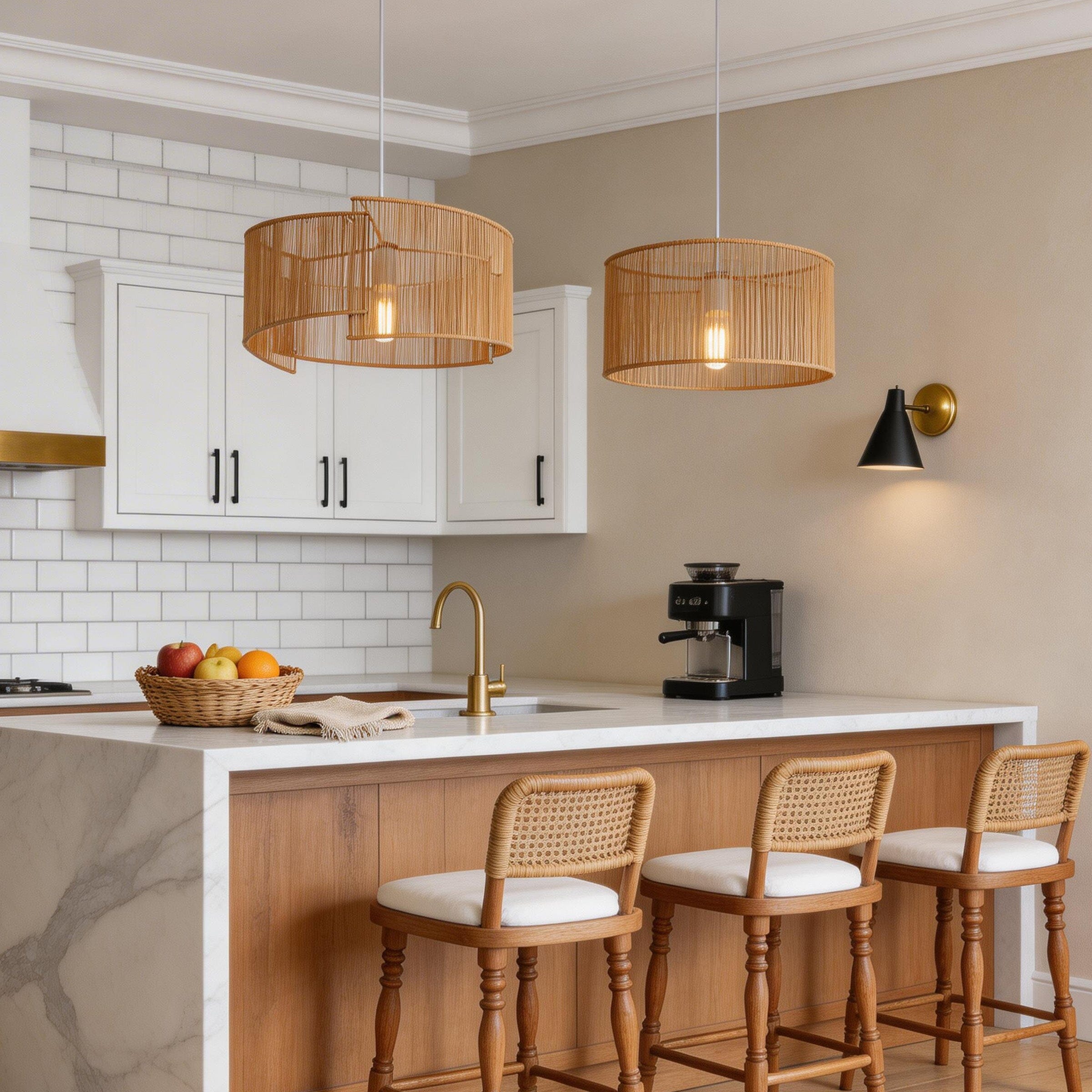 Lightsin Twist Handwoven Paper Rope Pendant Light for Cozy Living Spaces Lightsin UK 3 Units 