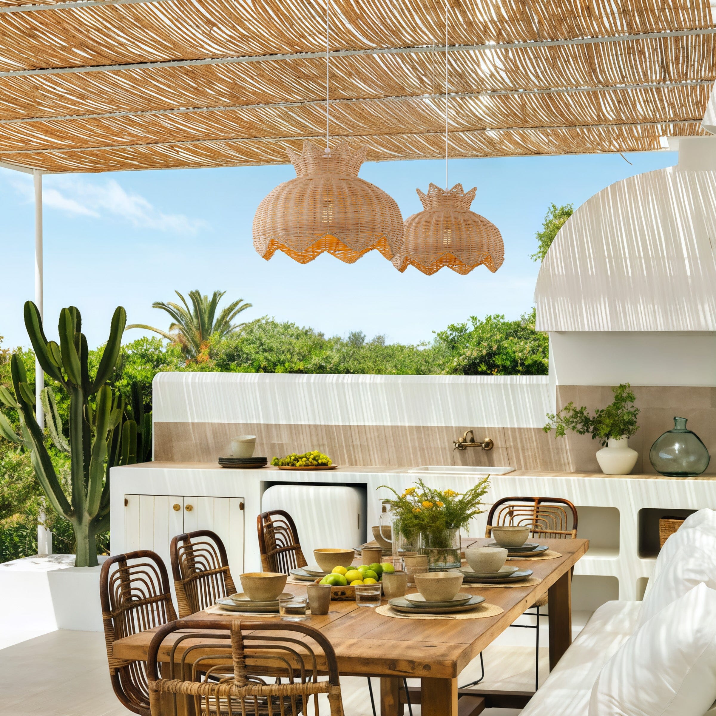 Lightsin Handwoven Paper Rope Pendant Light for a Natural & Cozy Ambiance Lightsin UK 2 Units 