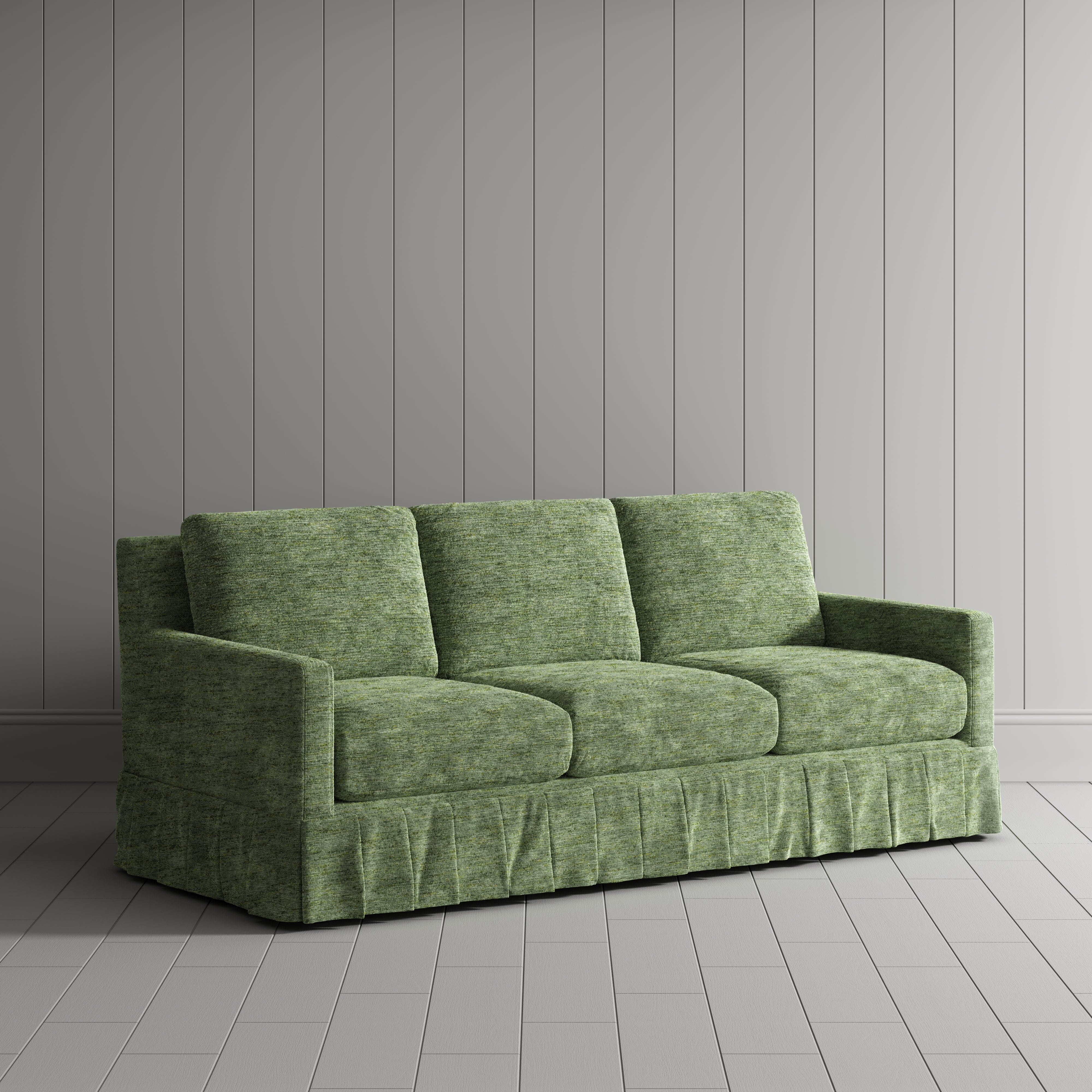 Cottonfy Country Check Sofa with Removable Skirted Covers May Sale Living and Home Pure Moss Cotton Linen 