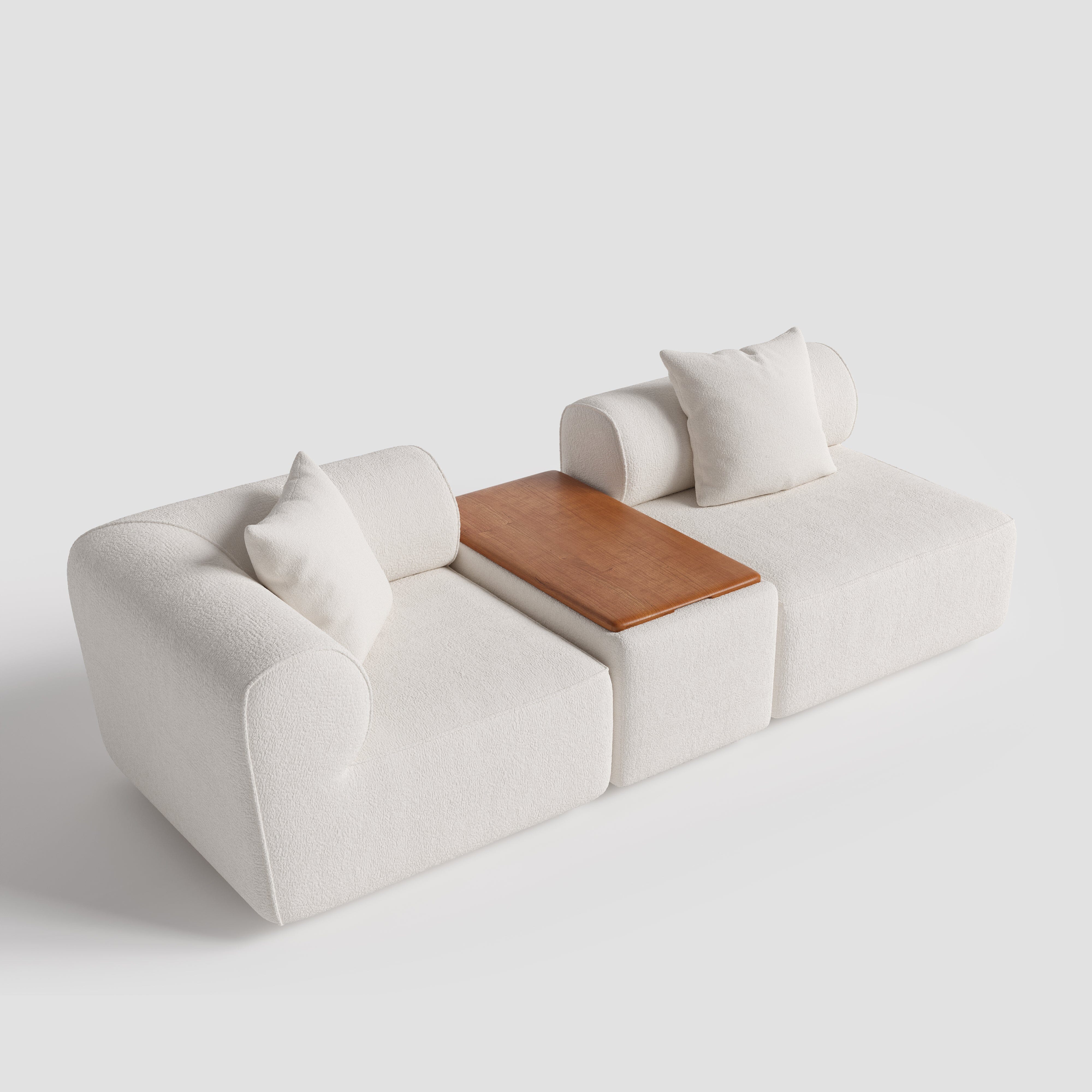The Plump Modular Bouclé Sofa with Integrated Storage Cottonfy UK 