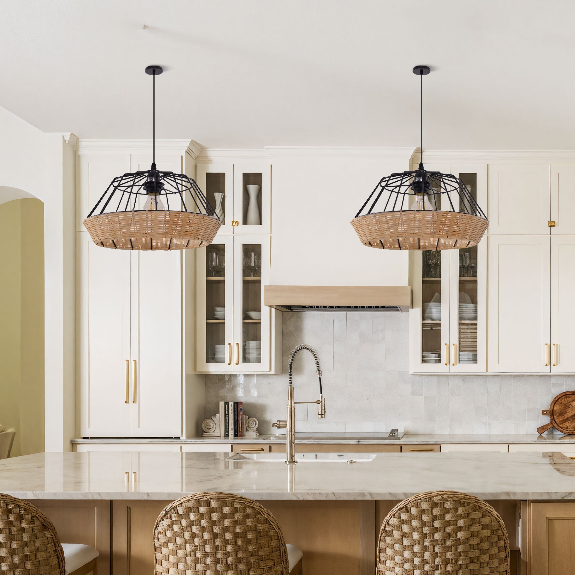 Lightsin Geometric Bamboo Pendant Light for a Touch of Natural Modernity Lightsin UK 