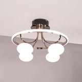 Lightsin Elegant Circular Ceiling Light with Four Orbs Lightsin UK 