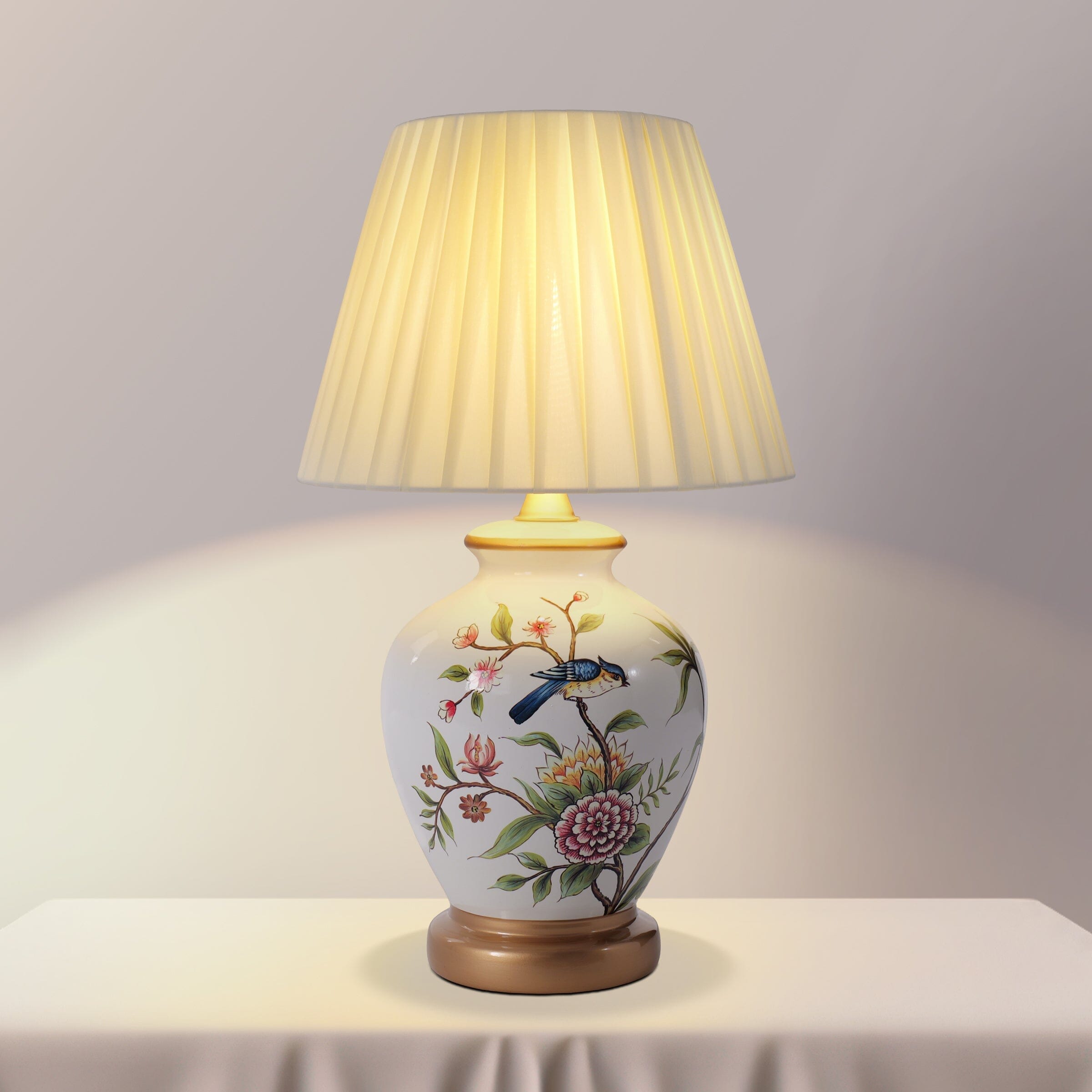 Lightsin Chinoiserie Hand-Painted Ceramic Table Lamp Collection Lightsin UK 