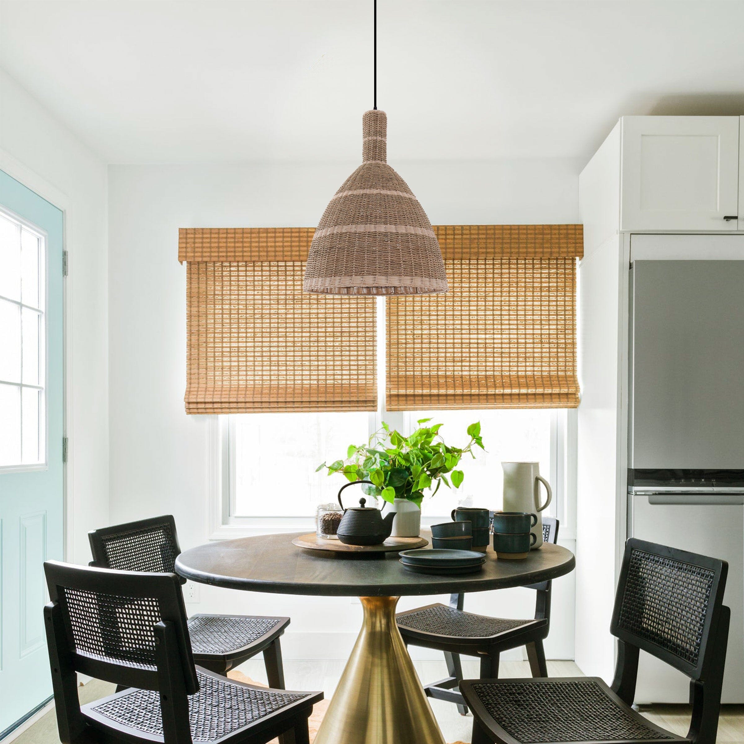 Lightsin Natural Woven Grass Dome Pendant Light for Cozy Interiors Lightsin UK 