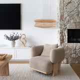 Lightsin Bohemian Wicker Hanging Lamp with Layered Woven Structure Lightsin UK 