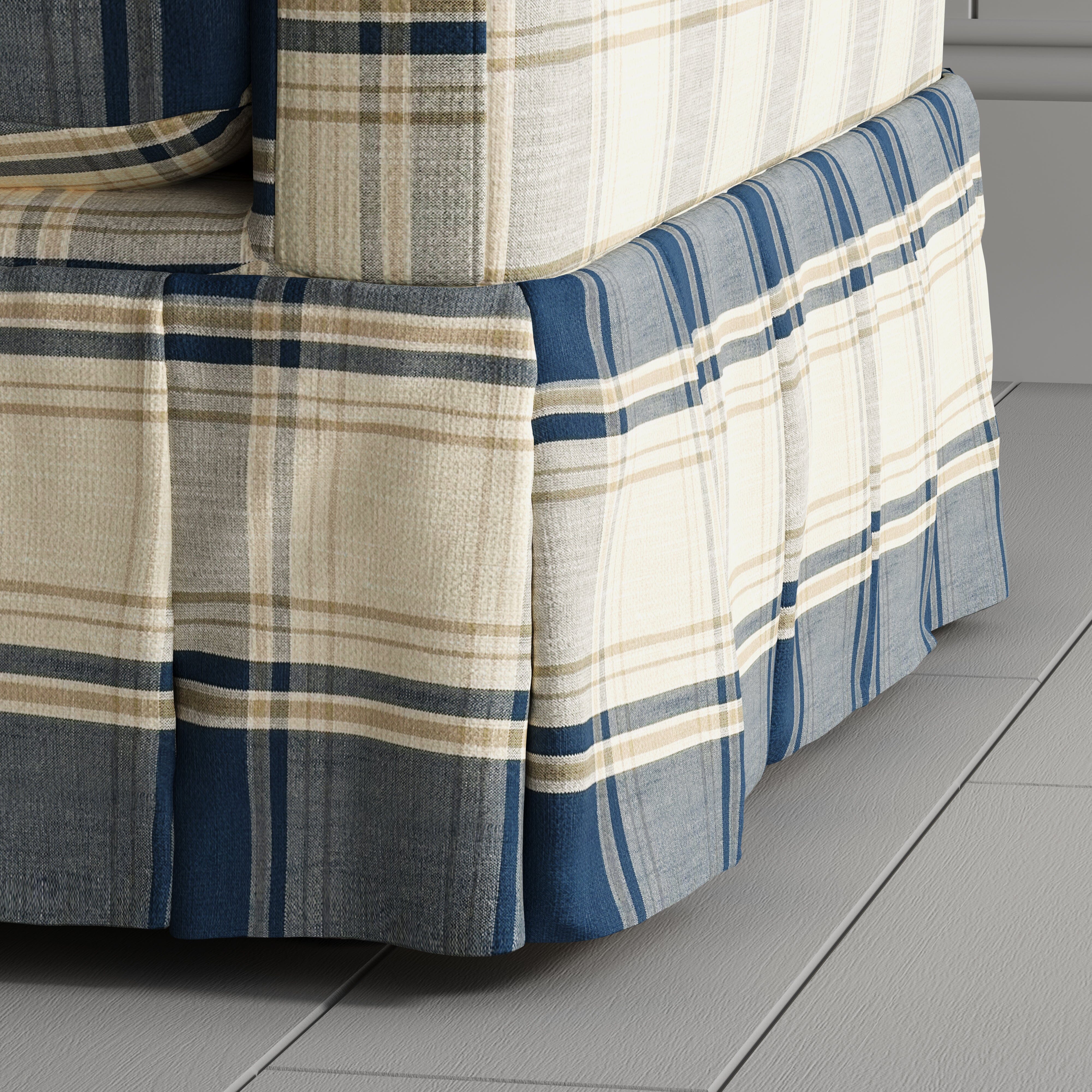 Cottonfy Country Check Sofa with Removable Skirted Covers Living and Home 