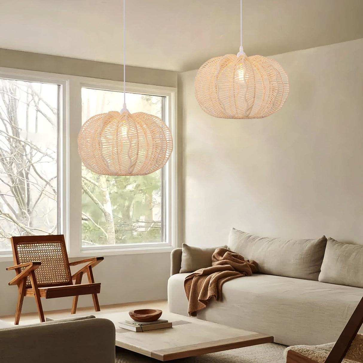 Lightsin Woven Rattan Ceiling Light for a Serene Ambiance Lightsin UK 