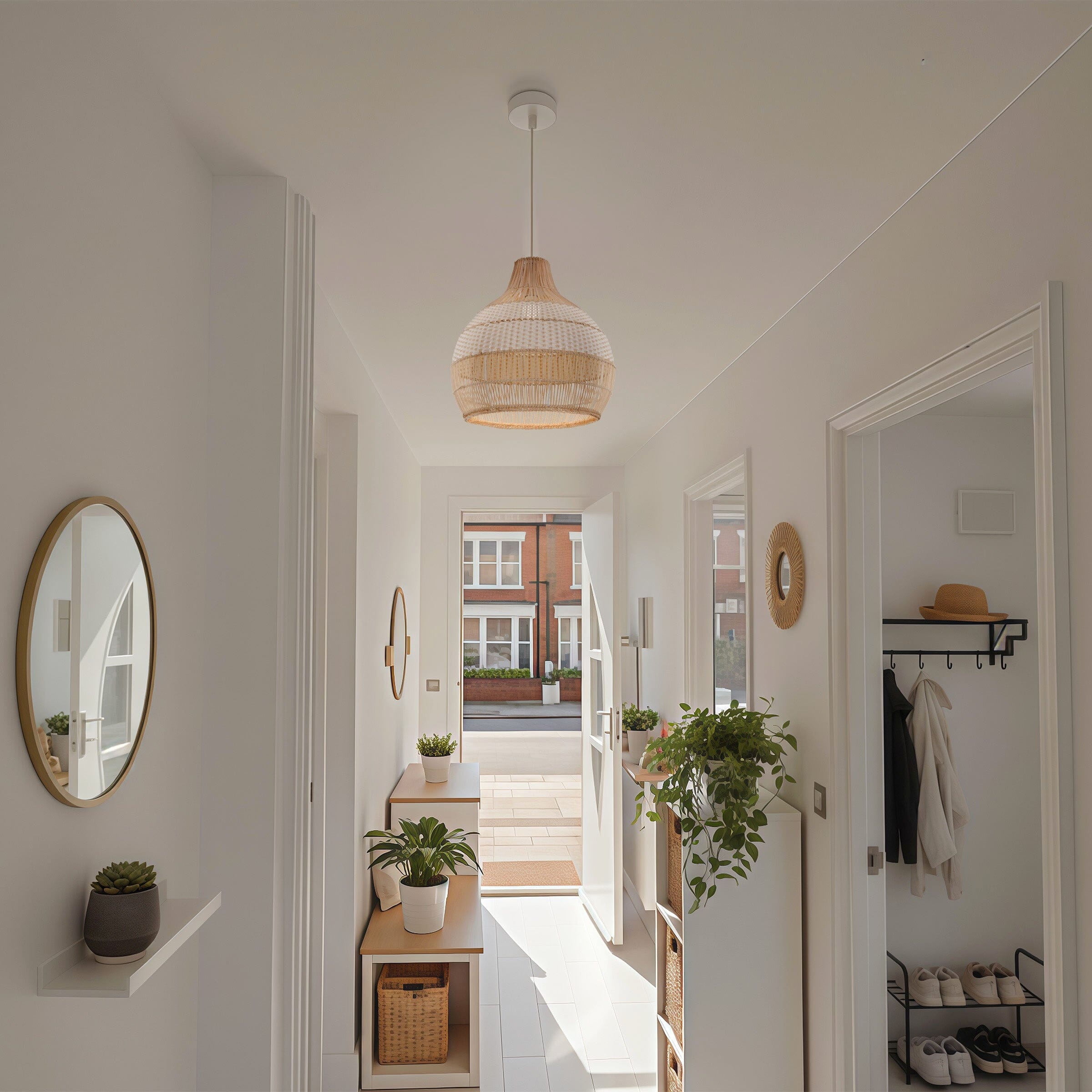 Lightsin Handwoven Rattan Pendant Light for Kitchen and Boho-Style Interiors Lightsin UK 