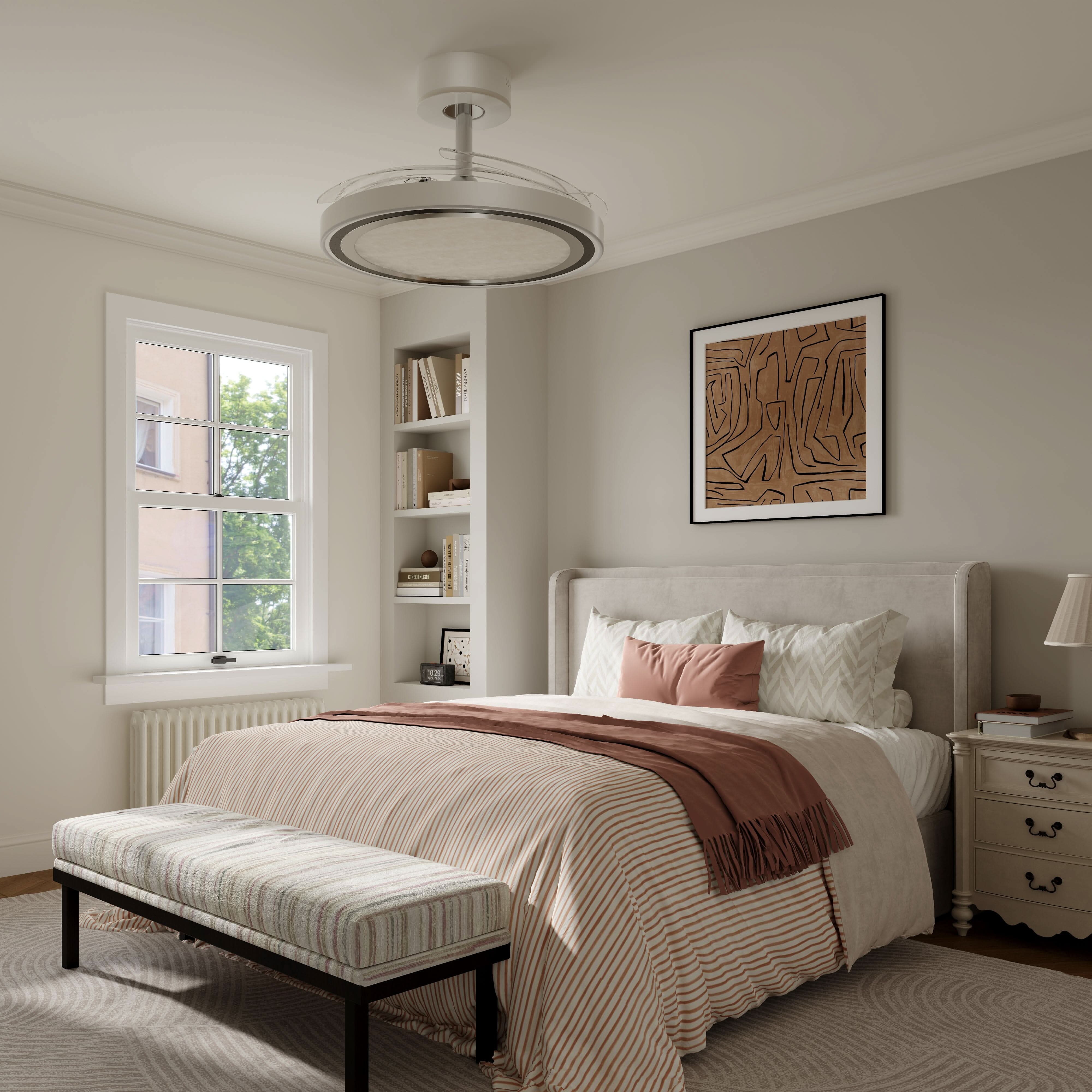 Lightsin 48 Inch Ceiling Fan with Quiet Reversible DC Motor Lightsin UK 