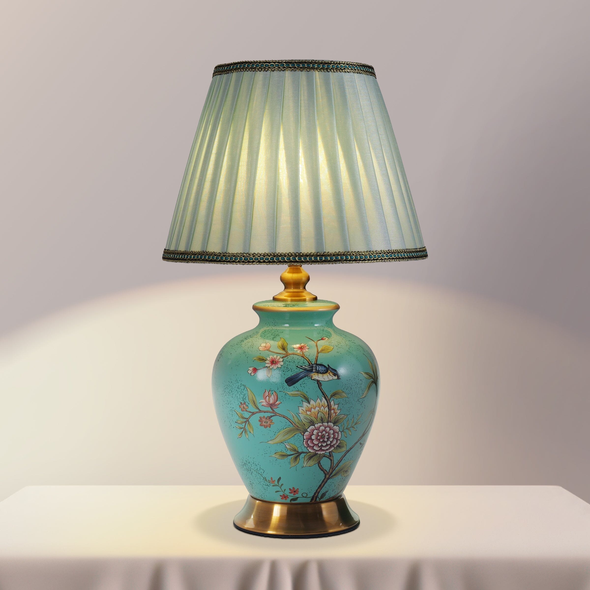 Lightsin Chinoiserie Hand-Painted Ceramic Table Lamp Collection Lightsin UK 
