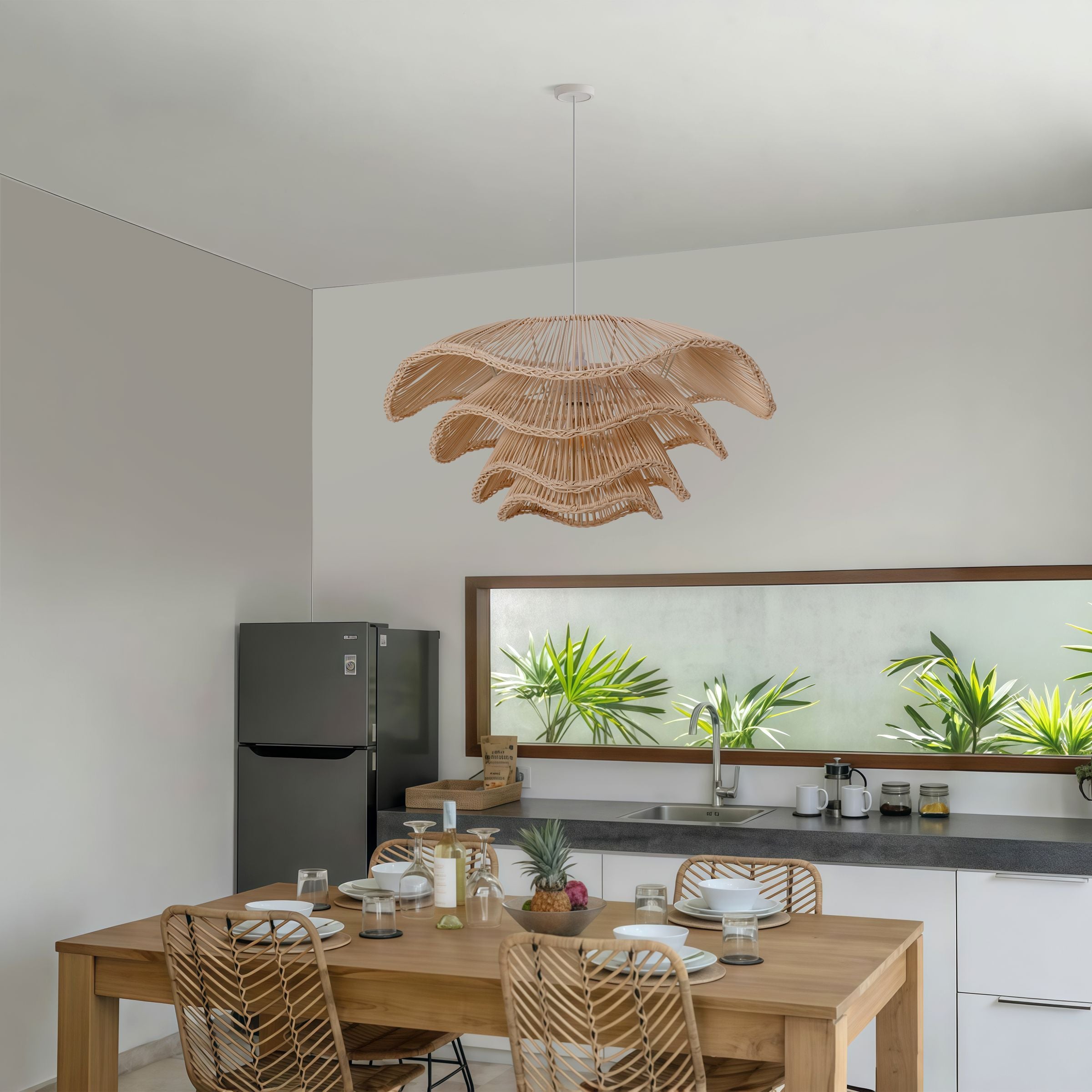 Lightsin Boho Bamboo Dome Hanging Light Lightsin UK 1 Unit 