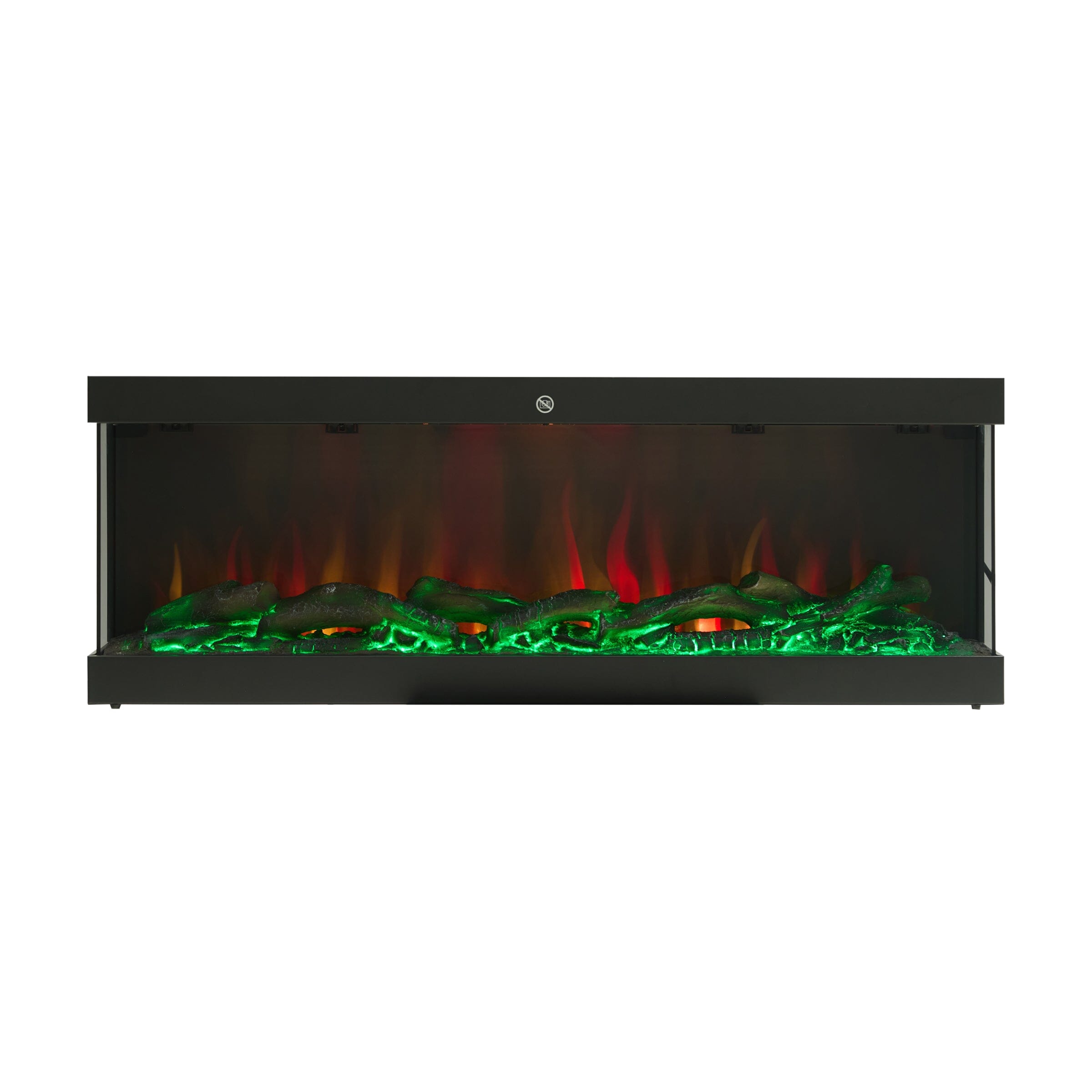 42/48/56/72inch 3-Sided Black/White Electric Fireplace with Remote Control, WiFi Function, Adjustable LED Flames and Heating Modes Living and Home 