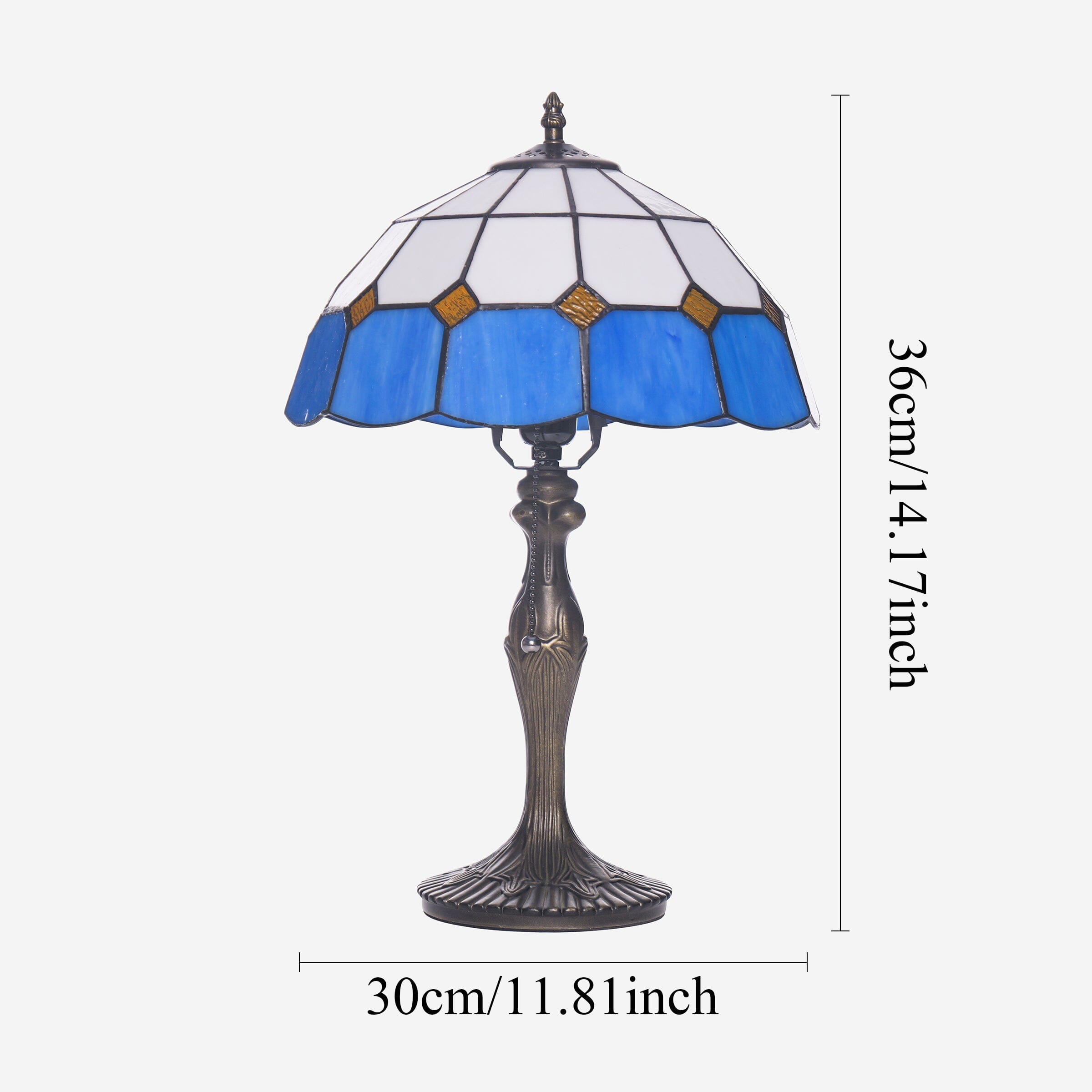 Lightsin Tiffany Table Lamp | Handcrafted Stained Glass Block Series Lightsin UK 