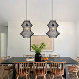 Lightsin Industrial Black Iron Pendant Light with Hourglass Shape Lightsin UK 