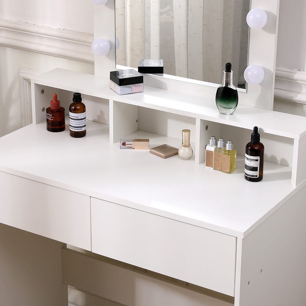 145cm H Makeup Dressing Table with Lighted Mirror Dressing Tables Living and Home 