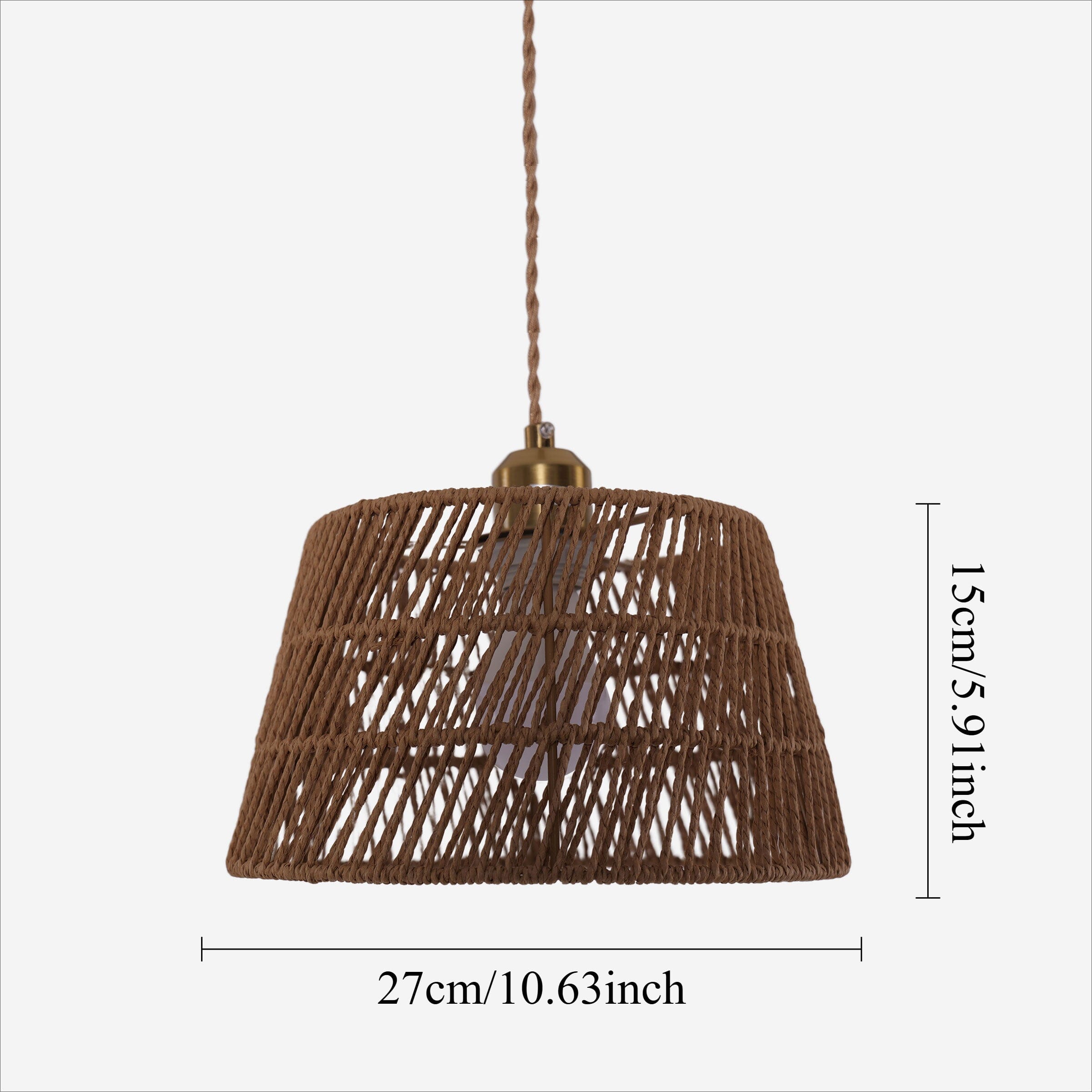 Lightsin Handcrafted Warm Rustic Paper Rope Pendant Light Lightsin UK 