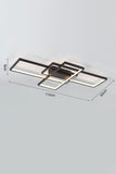 Modern LED Ceiling Light with 3 Black Rectangle Lampshades Ceiling Lights Living and Home 