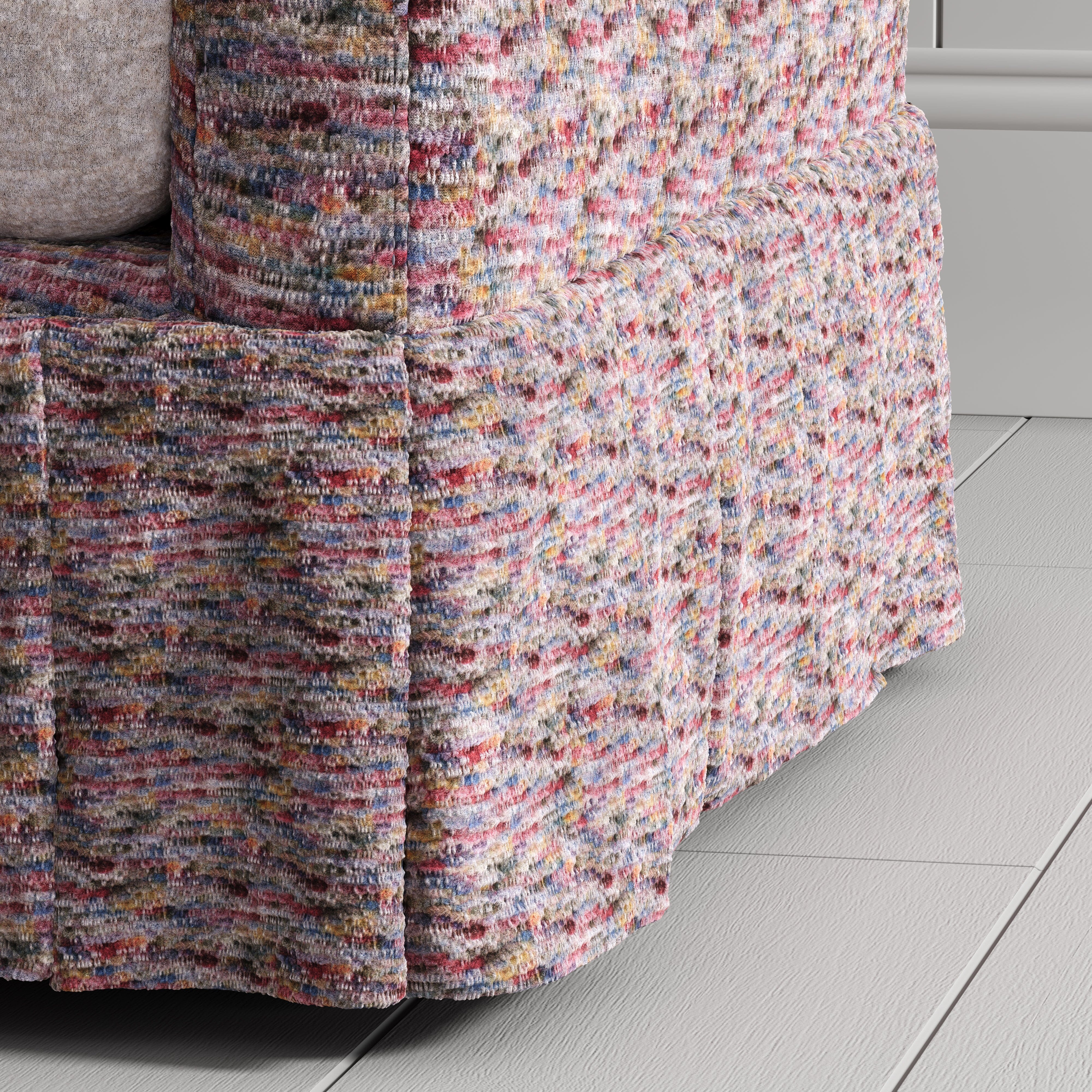 Cottonfy Country Check Sofa with Removable Skirted Covers Living and Home 