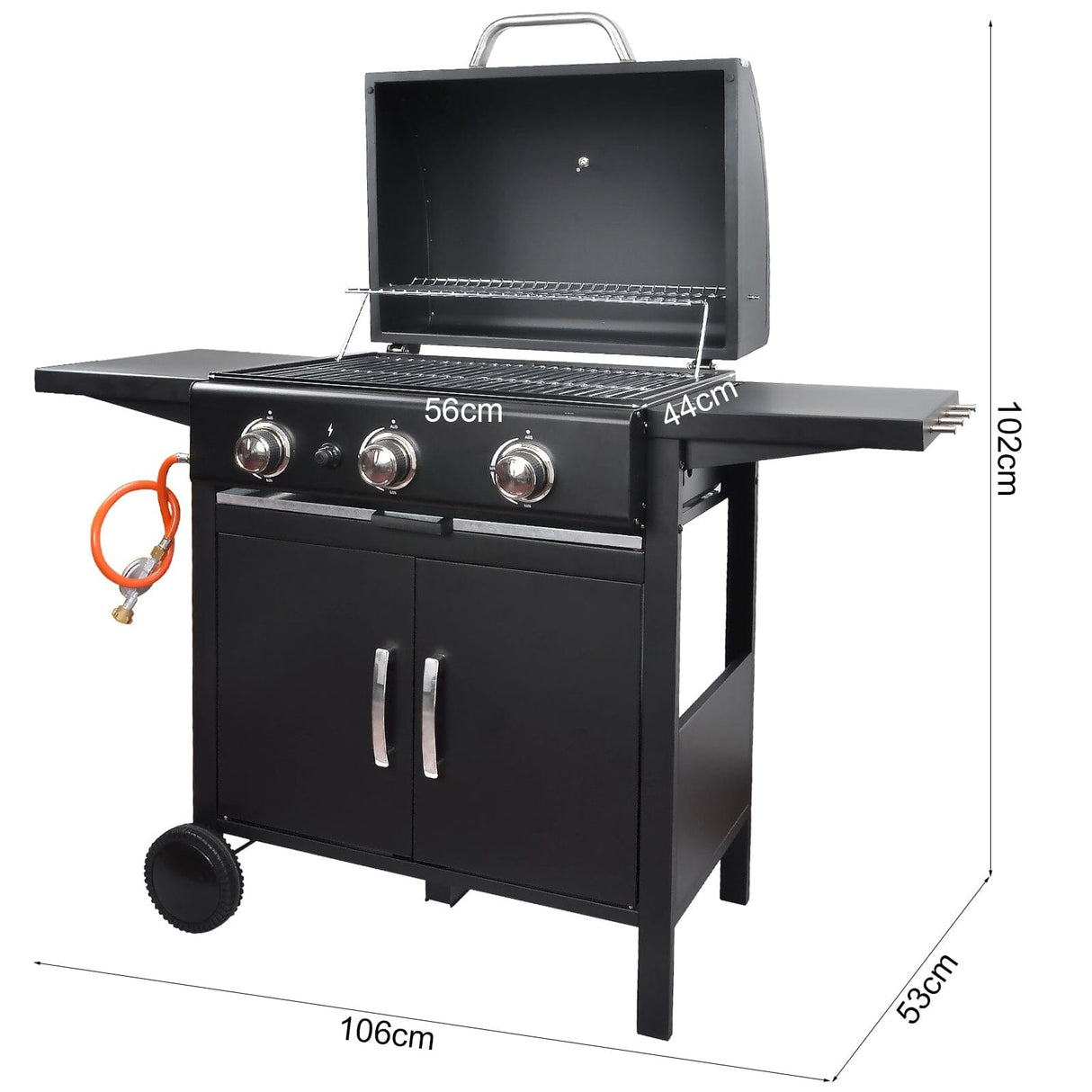 3/4/5-Burner Outdoor Gas Burner with Side Burner Gas Gill Living and Home 