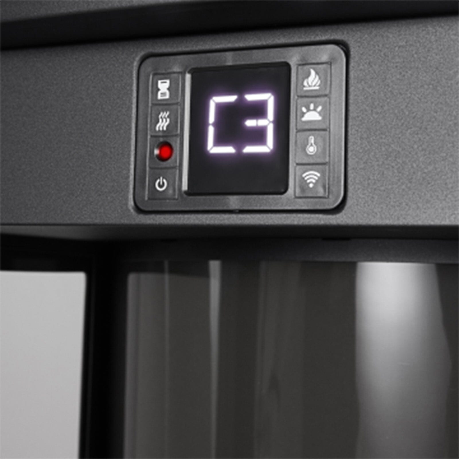 Smallbee 3-Sided Freestanding Electric Fireplace with Remote Control – Black, 900/1800W, Adjustable LED Flame & Temperature Smallbee UK 