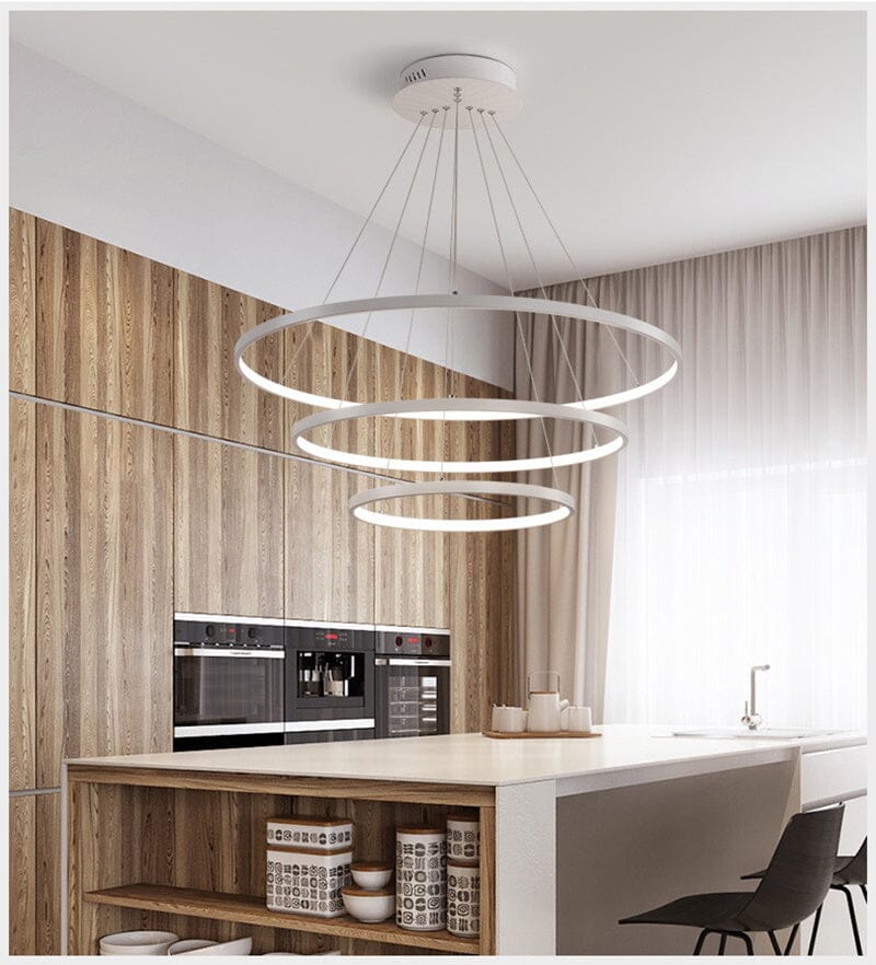 Modern Led Pendant 3 Acrylic Ring Chandelier Pendant Lights Living and Home 