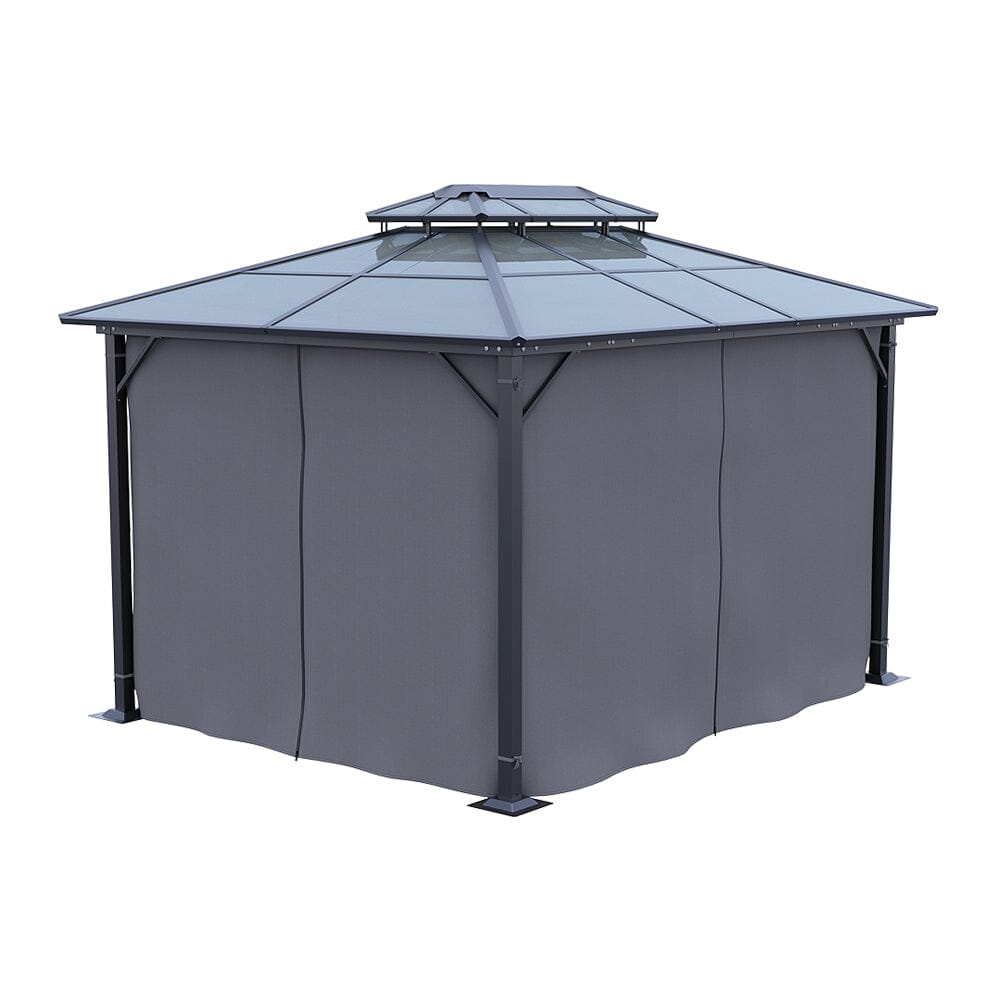 3*3.6*2.7m Iron and Aluminium Double Foof Sun Canopy Living and Home 