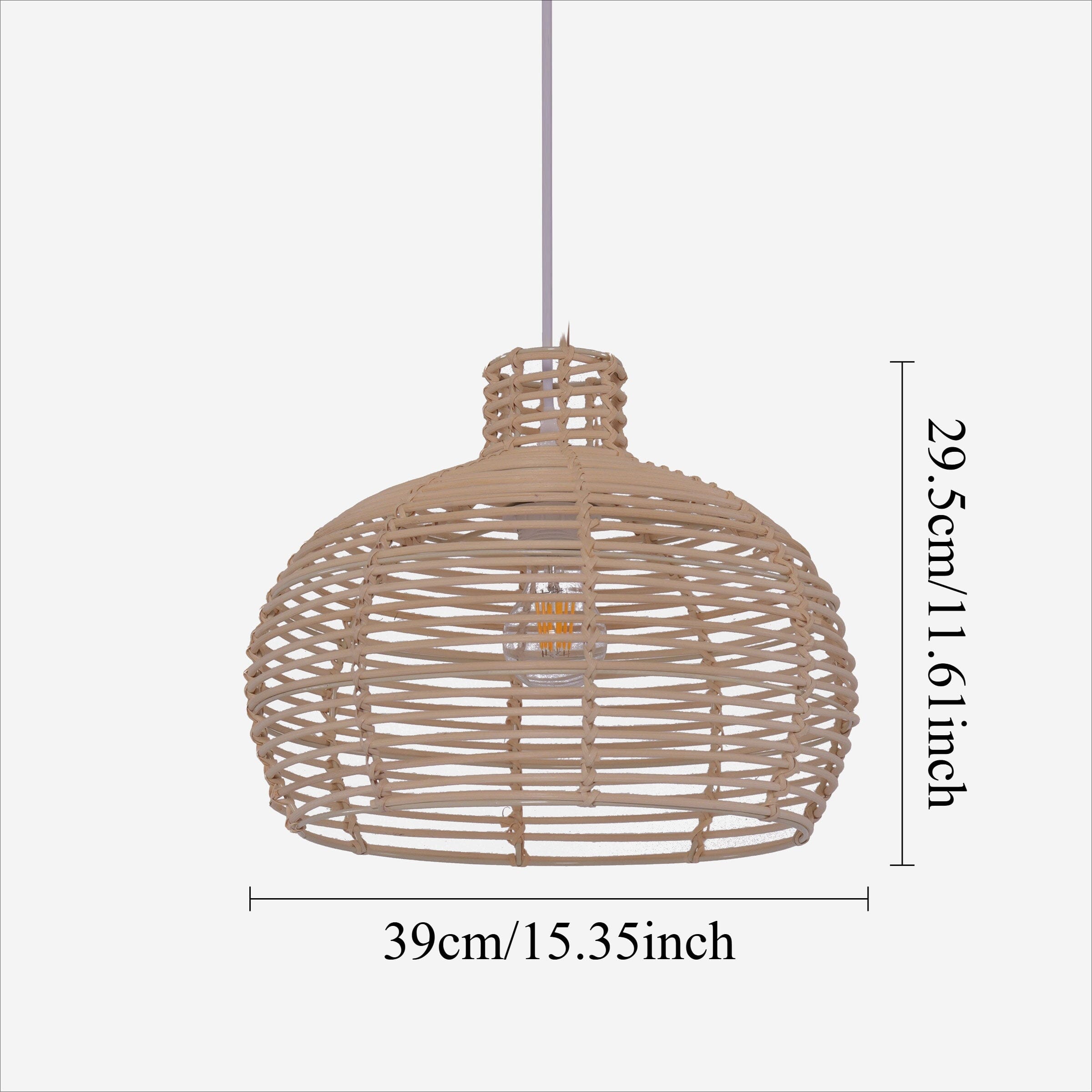 Lightsin Lightweight Open Weave Rattan Ceiling Light Lightsin UK 
