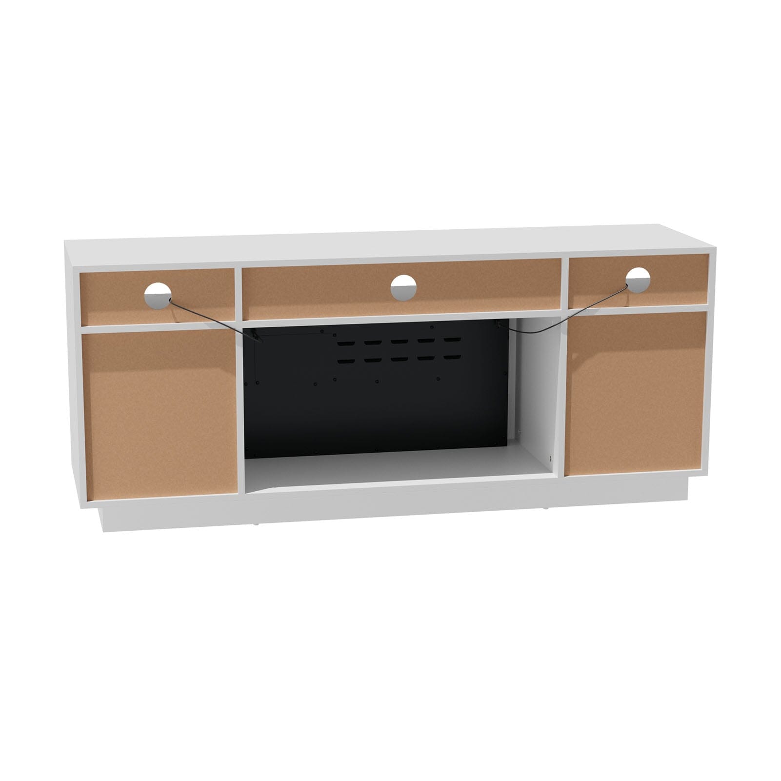 30Inch Electric Fireplace TV Stand | Large Media Cabinet with 24 Colour Options Living and Home 