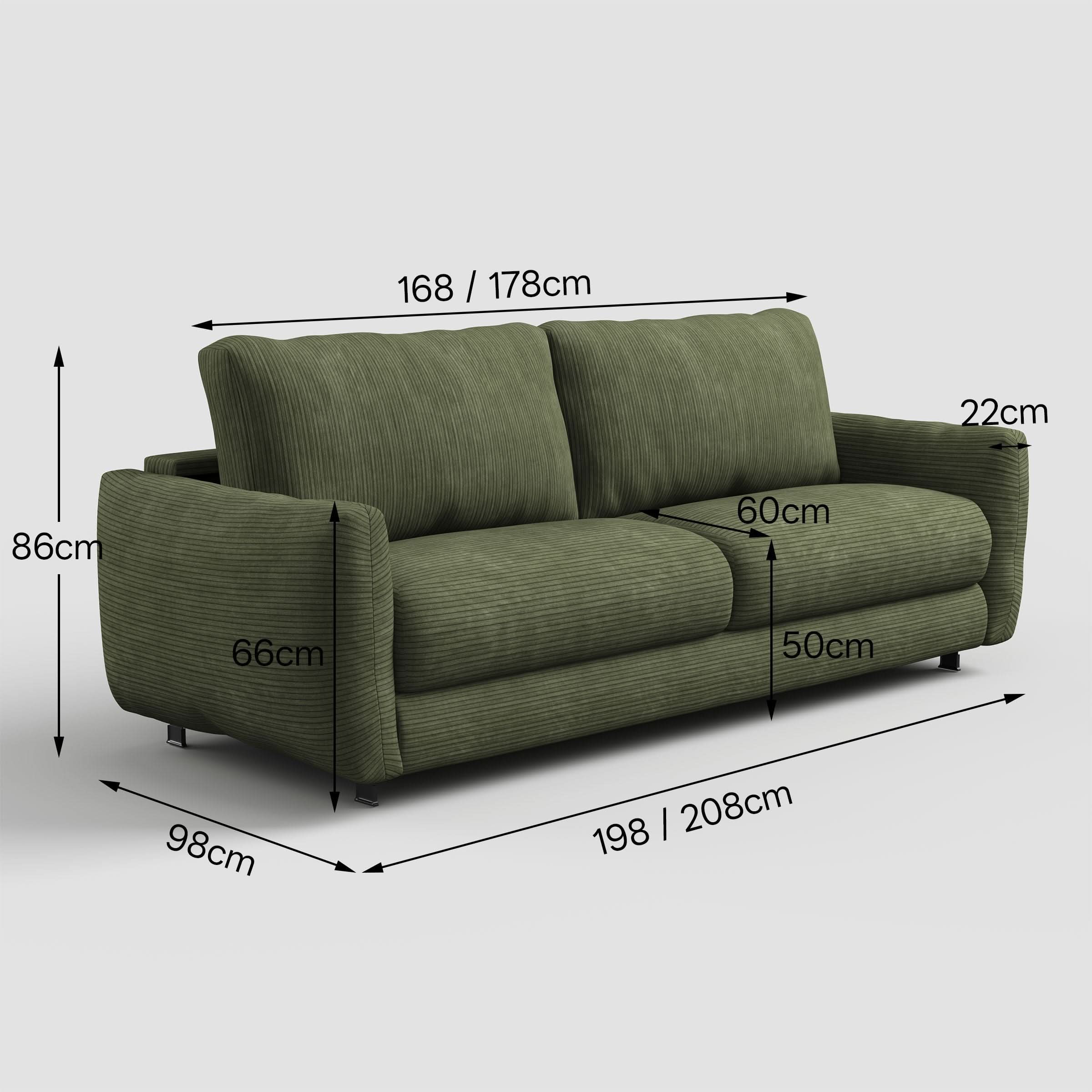 Cottonfy Small 2 Seater Sofa Bed Foldable Space Saving Sofa for UK Homes Sofa Beds Cottonfy UK 