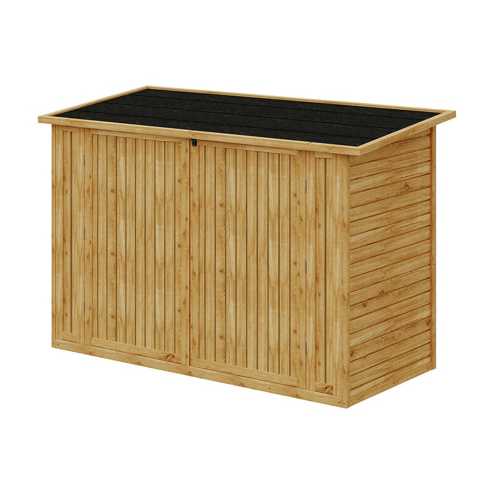 200.5x93x132cm / 220x103x133cm Wooden Bicycle Shed with Asphalt Roof and Steel Locking Door Living and Home 