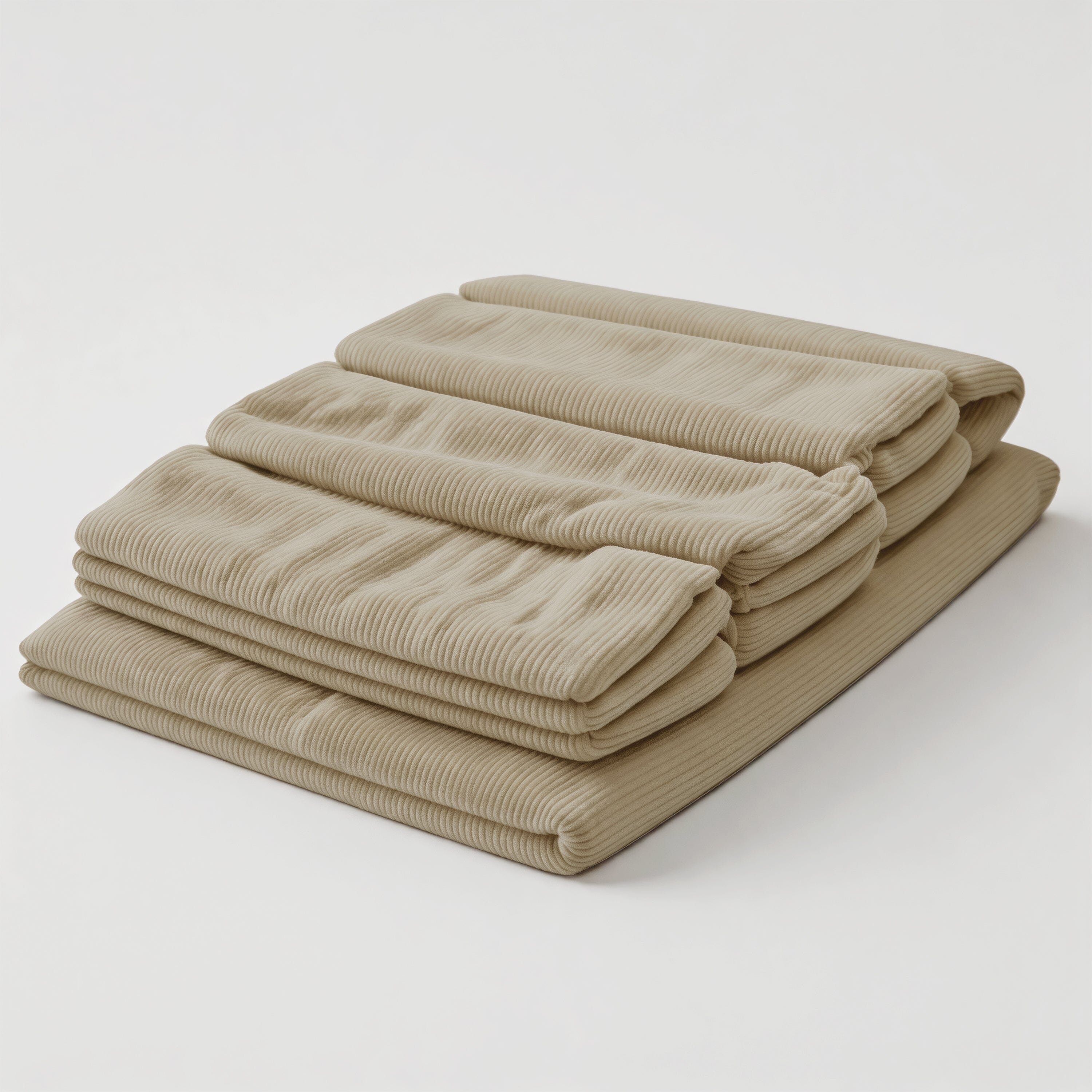 ‍Tailored sofa cover for the Modern Ergonomic Corduroy Chaise Lounge (100% off) Cottonfy UK Beige 