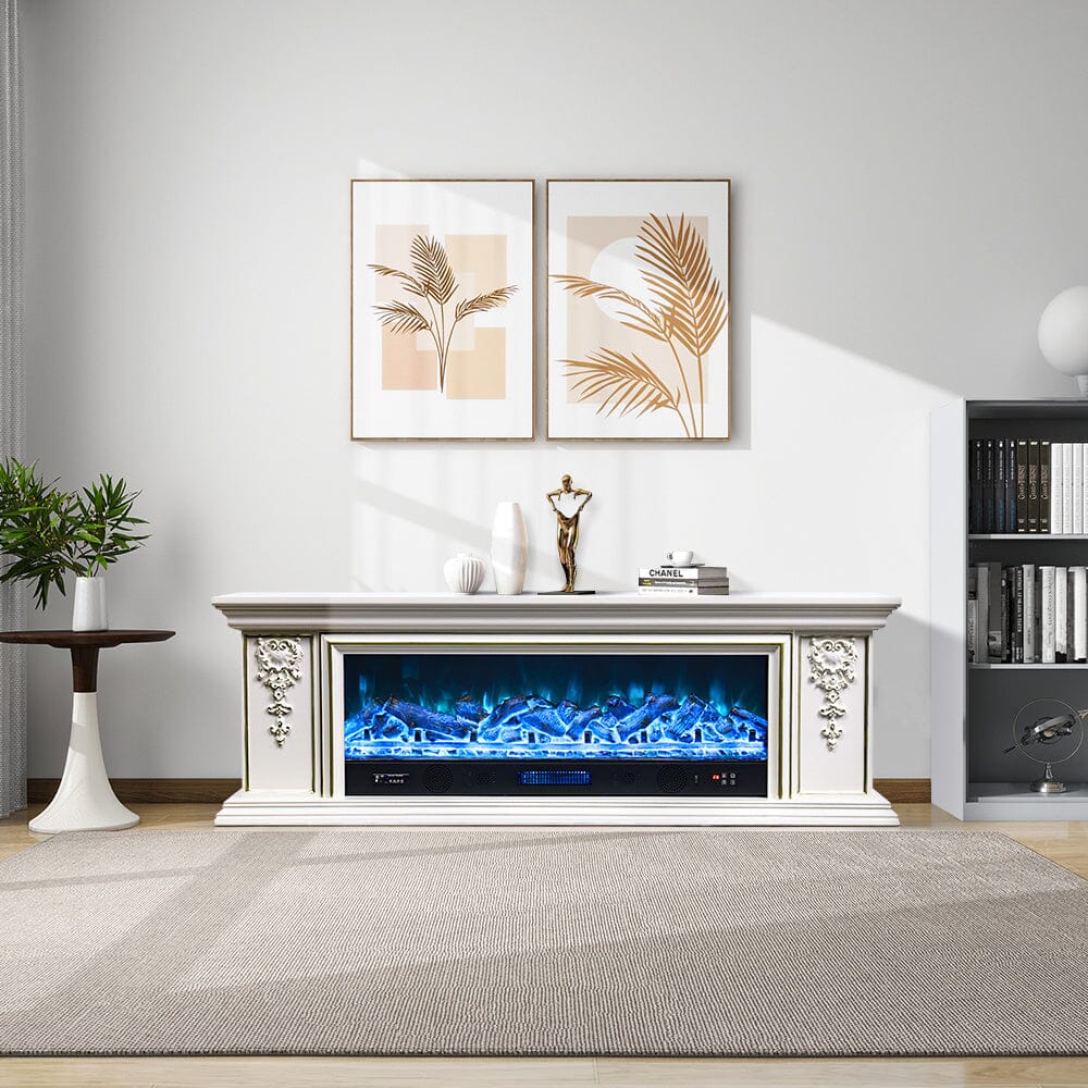 180cm W Remote Freestanding Fireplaces Bluetooth Player TV Stand Elect