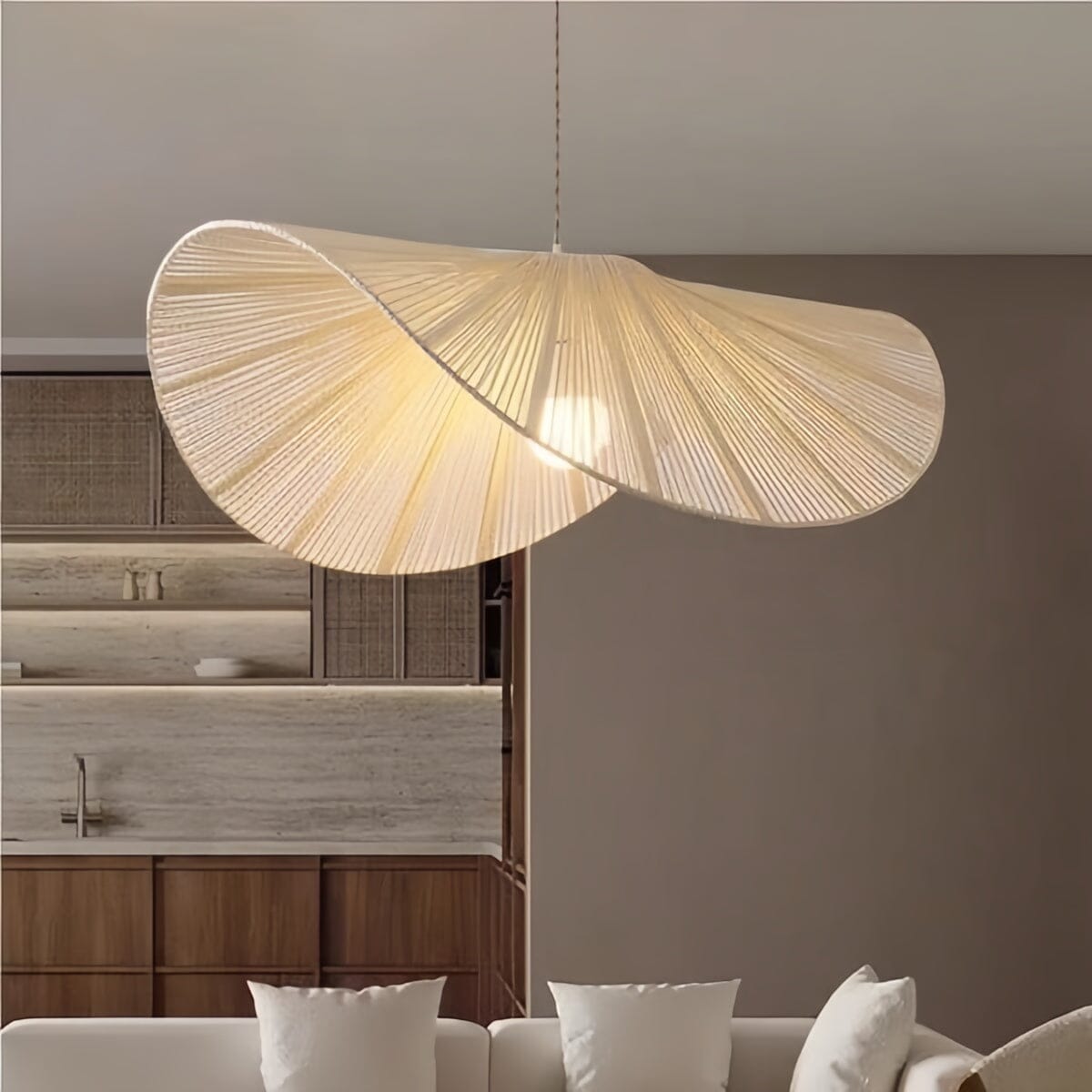 ‍Lightsin Vintage Simple Creative Handwoven Hemp Rope Pendant Light Fixture (100% off) Lightsin UK Beige M 