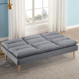 182cm Grey Fabric 3 Seater Sofa Bed Sleeper Sofa Beds Living and Home 