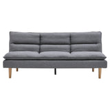 182cm Grey Fabric 3 Seater Sofa Bed Sleeper Sofa Beds Living and Home 