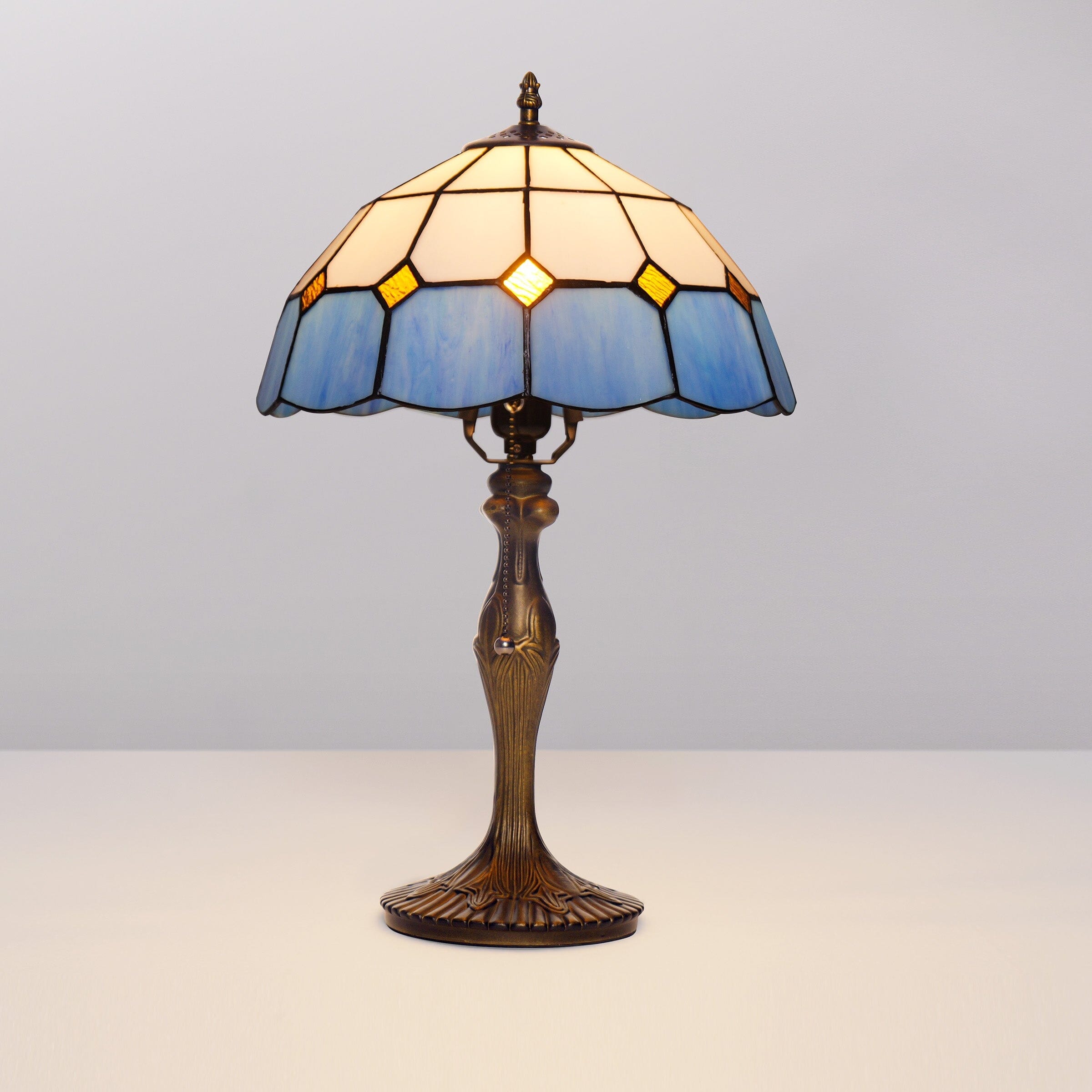 Lightsin Tiffany Table Lamp | Handcrafted Stained Glass Block Series Lightsin UK 