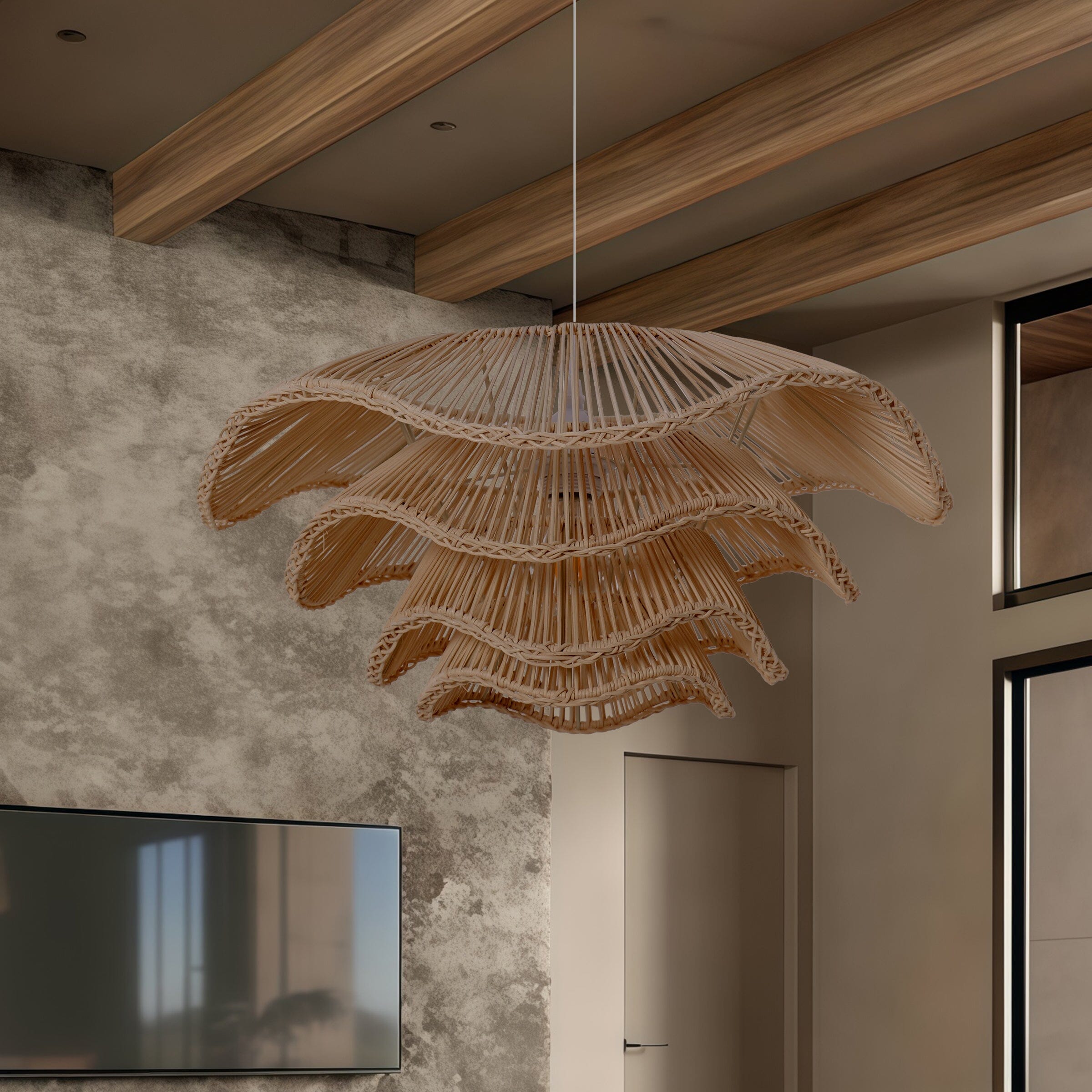 Lightsin Boho Bamboo Dome Hanging Light Lightsin UK 