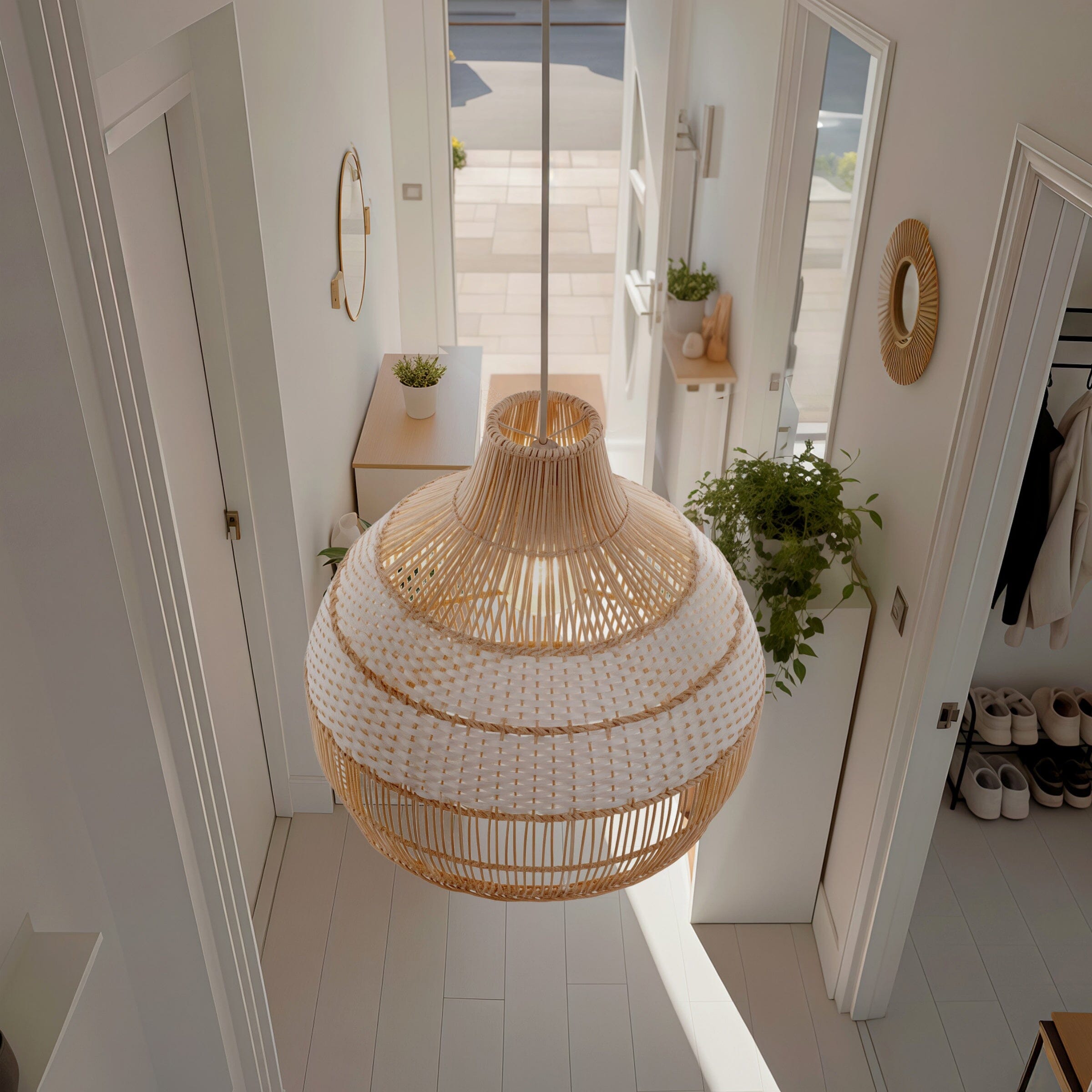 Lightsin Handwoven Rattan Pendant Light for Kitchen and Boho-Style Interiors Lightsin UK 
