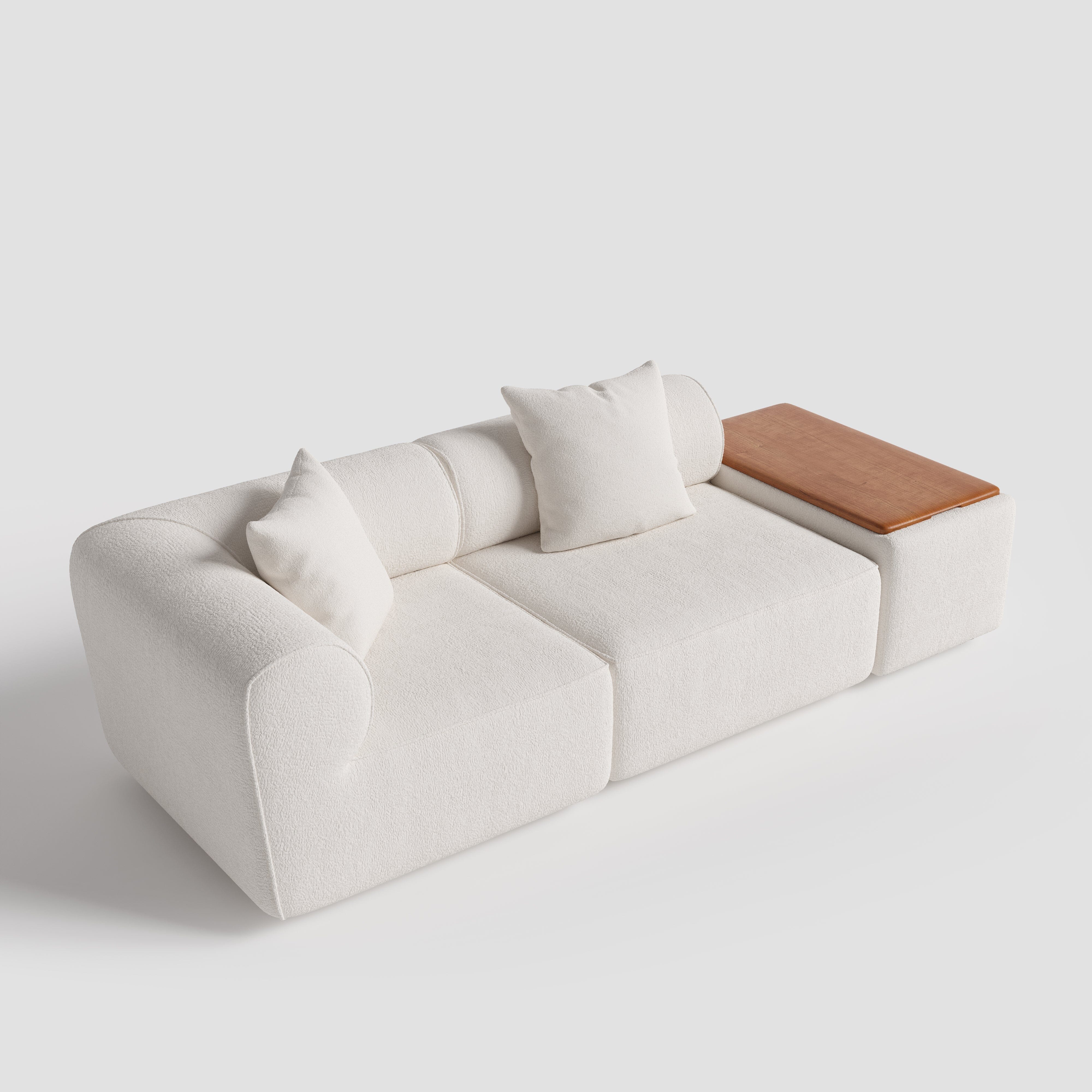The Plump Modular Bouclé Sofa with Integrated Storage Cottonfy UK 