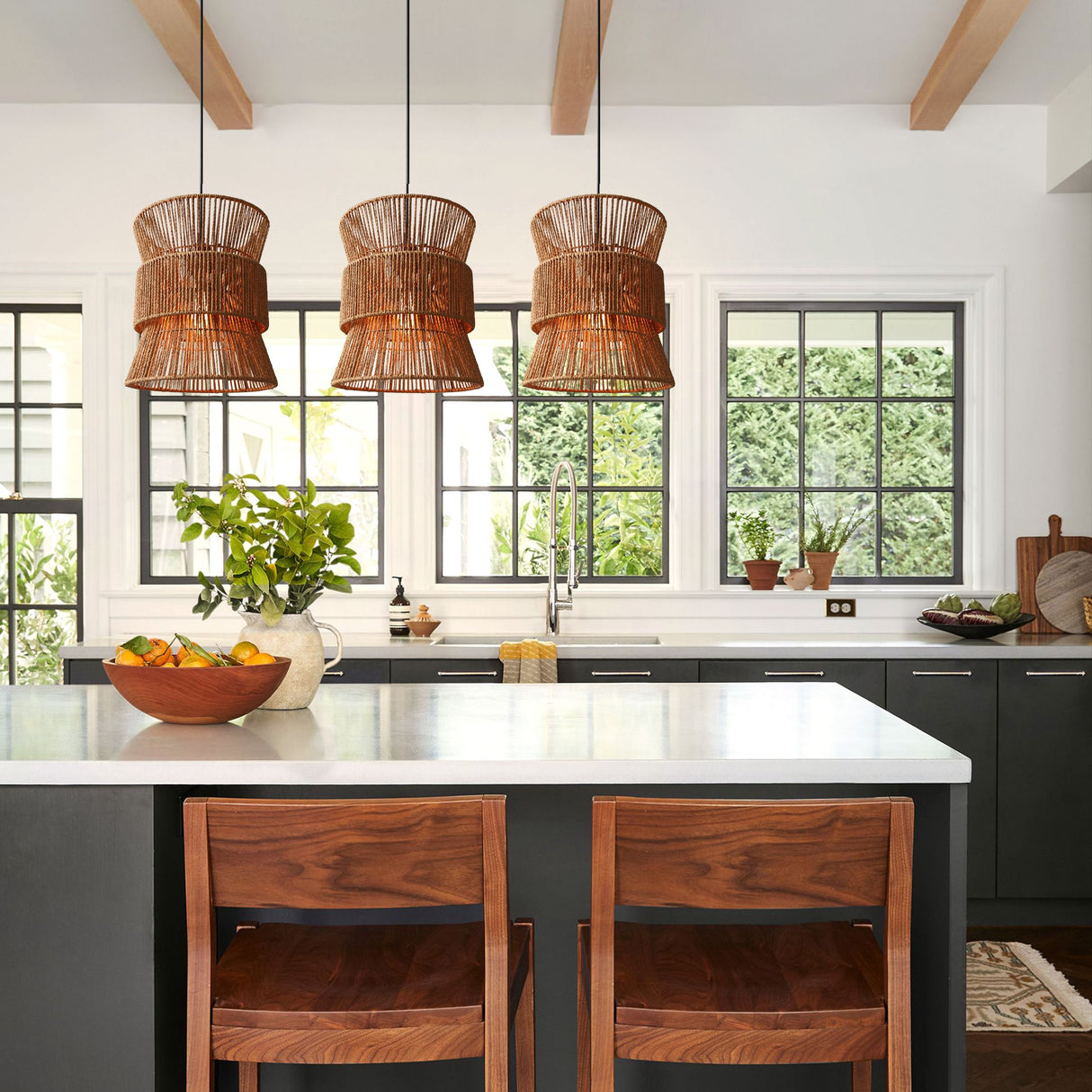 Lightsin Artisanal Handwoven Eco-Friendly Circular Pendant Light Lightsin UK 