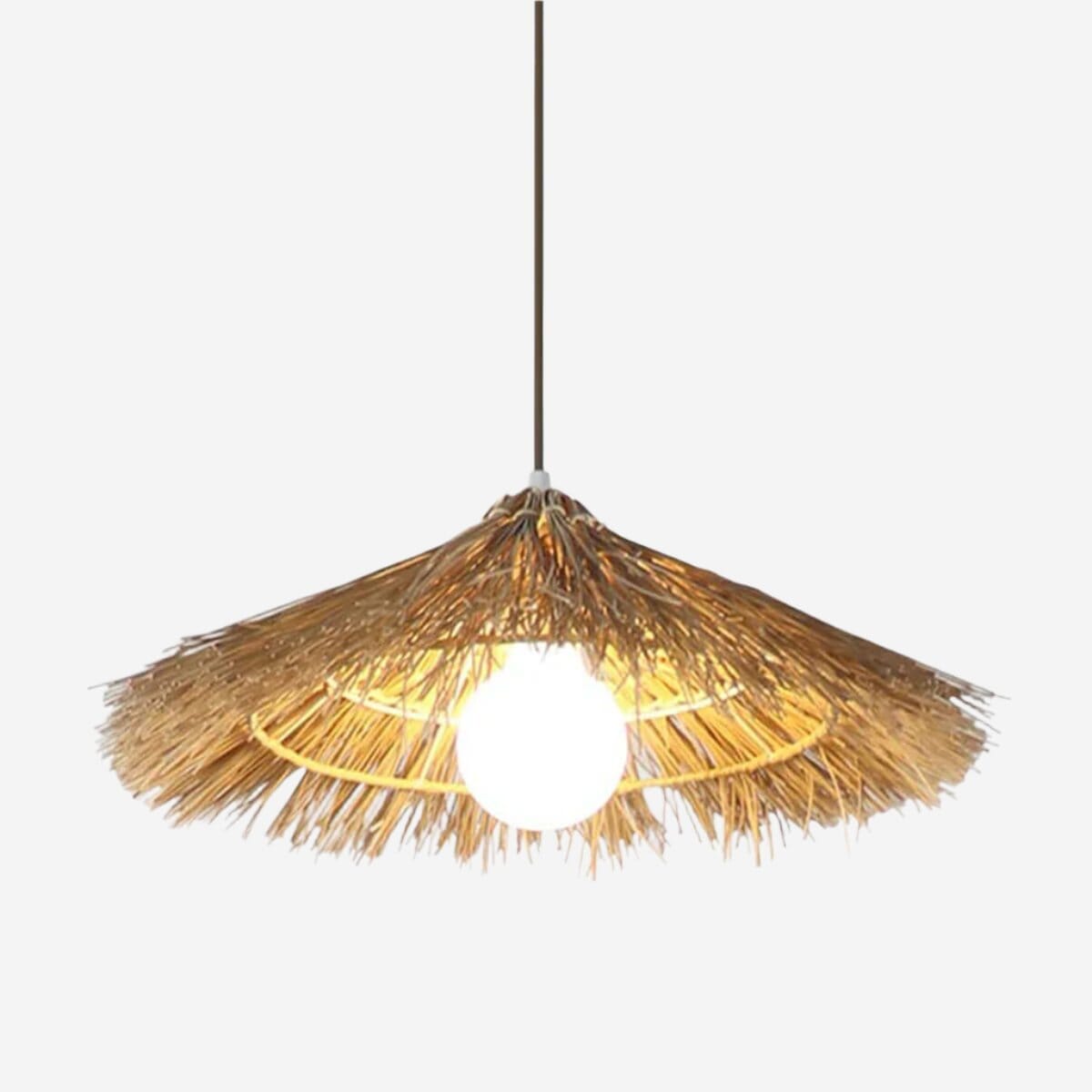 ‍Lightsin Creative Handcrafted Bamboo Straw Hat Retro Decor Pendant Light Series (100% off) Lightsin UK 