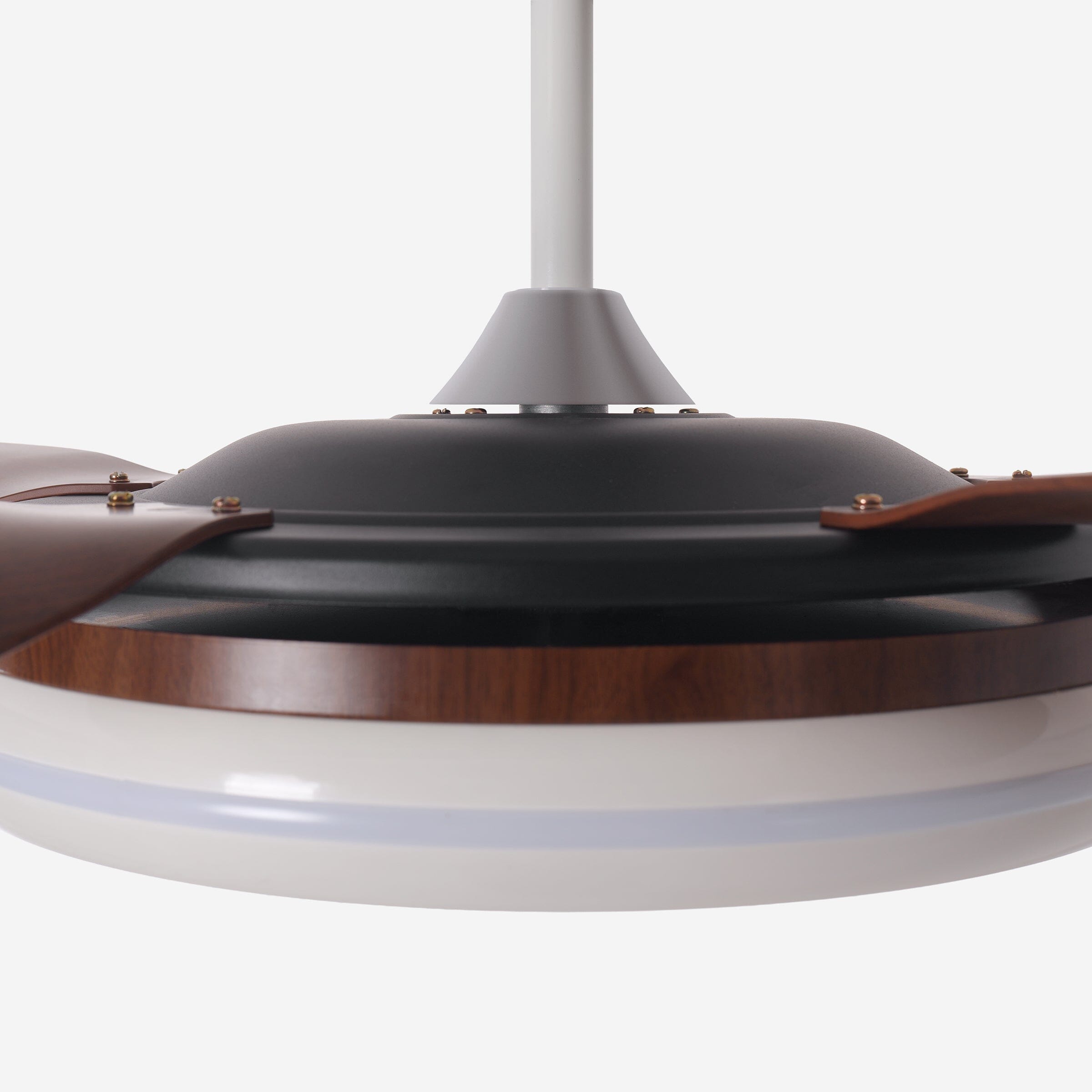 Walnut 48 Inch Reversible LED Ceiling Fan Light with Remote Lightsin UK 