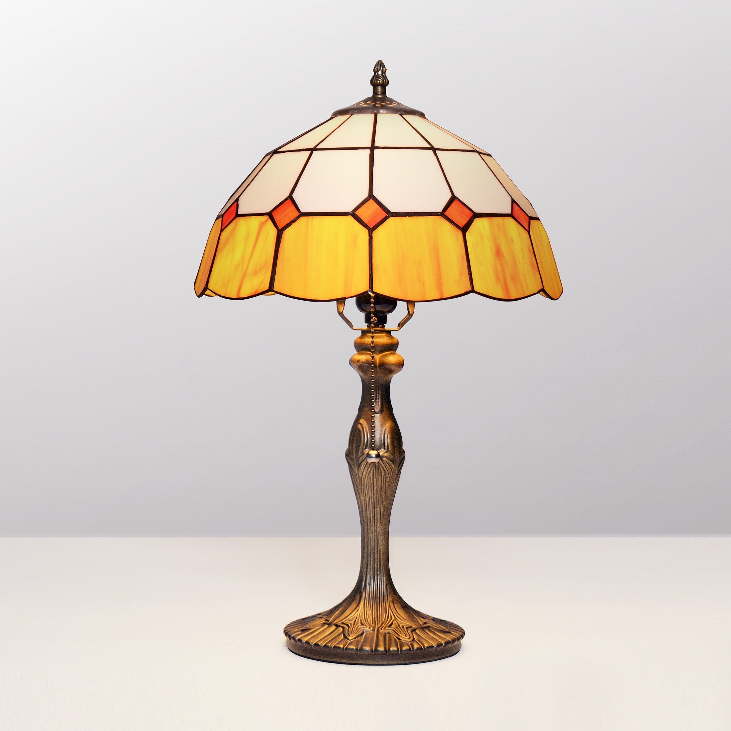 Lightsin Tiffany Table Lamp | Handcrafted Stained Glass Block Series Lightsin UK 