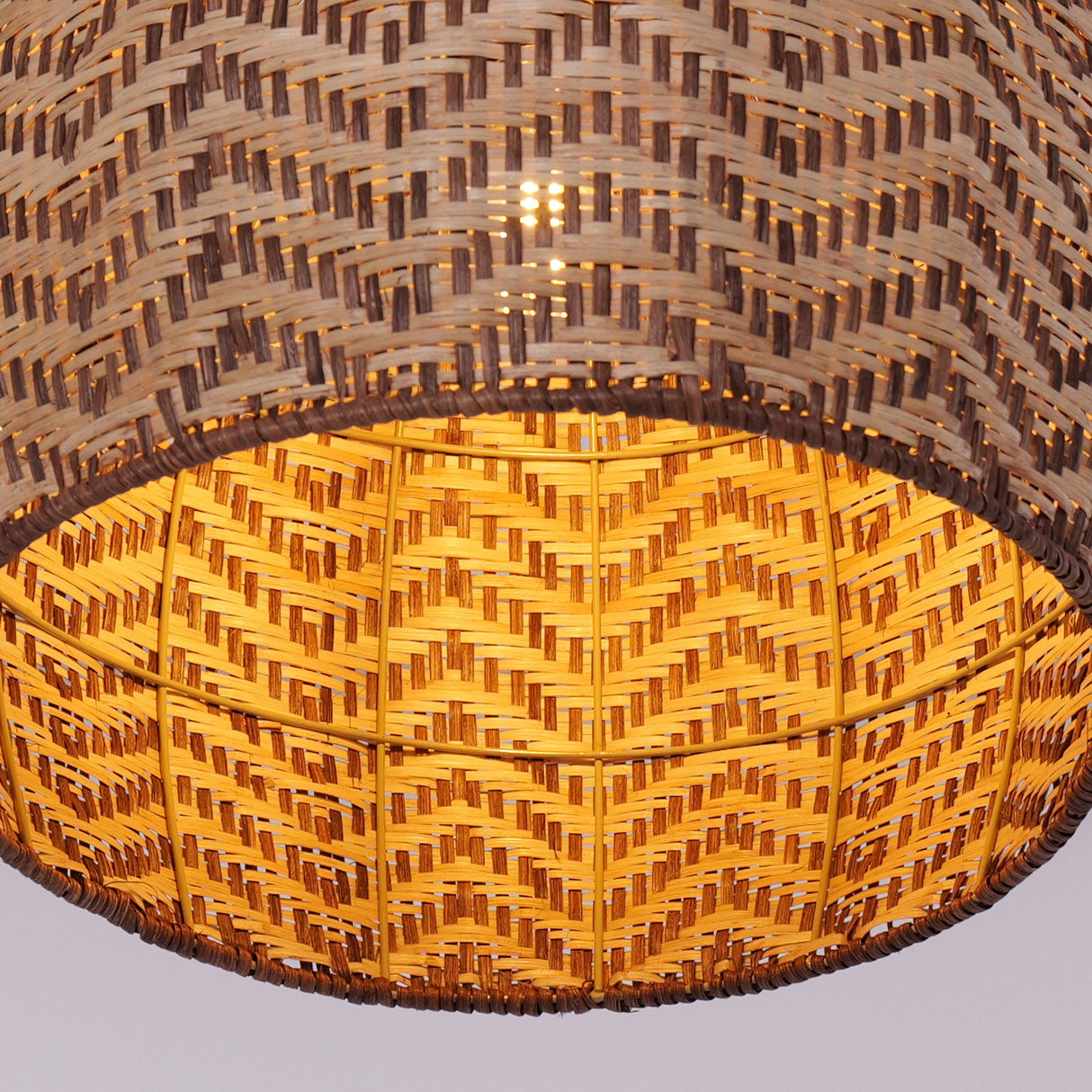 Lightsin Elegant Woven Rattan Pendant Light with Wave Details Lightsin UK 