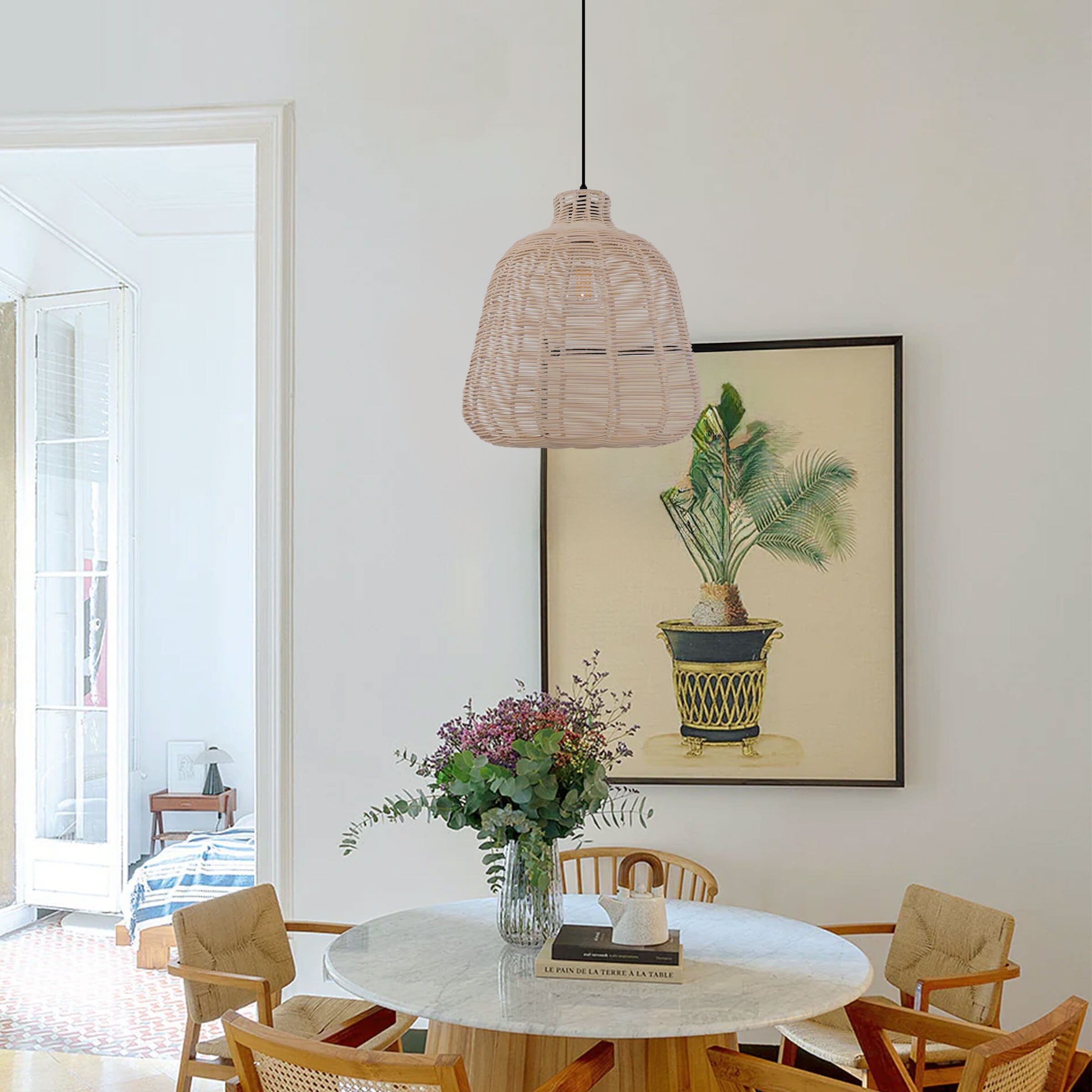 Lightsin Natural Rattan Woven Pendant Light for Warm Ambient Lighting Lightsin UK 