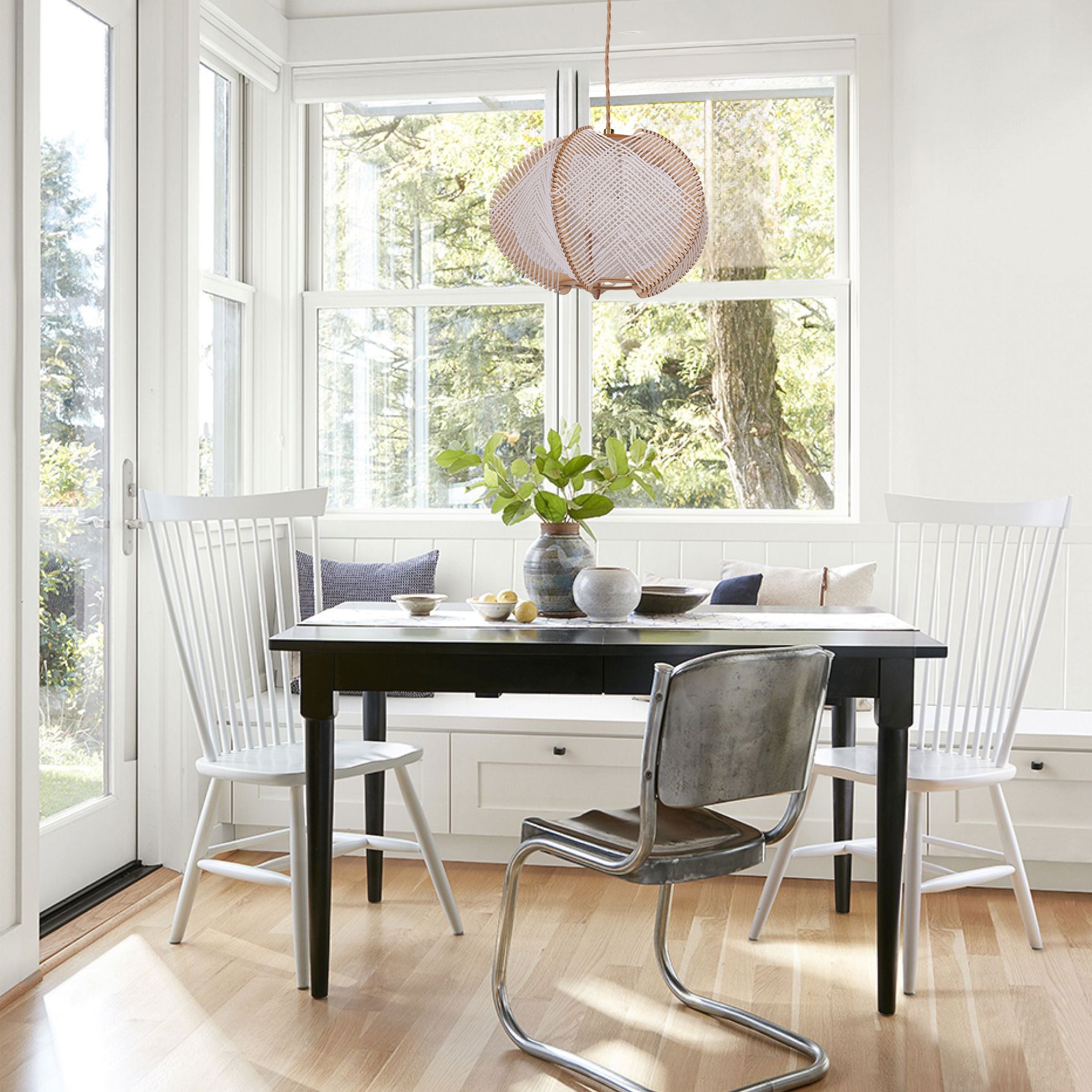 Lightsin Rustic Elegance with Paper Rope and Wood Pendant Light Lightsin UK 