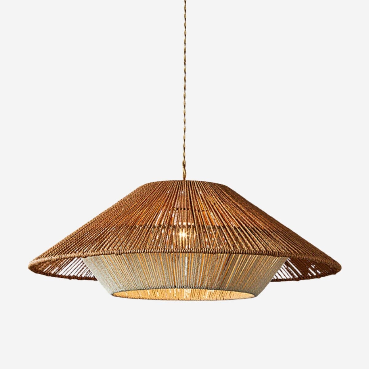 ‍Lightsin Bohemian Style Creative Woven Natural Hemp Rope Pendant Light (100% off) Lightsin UK 