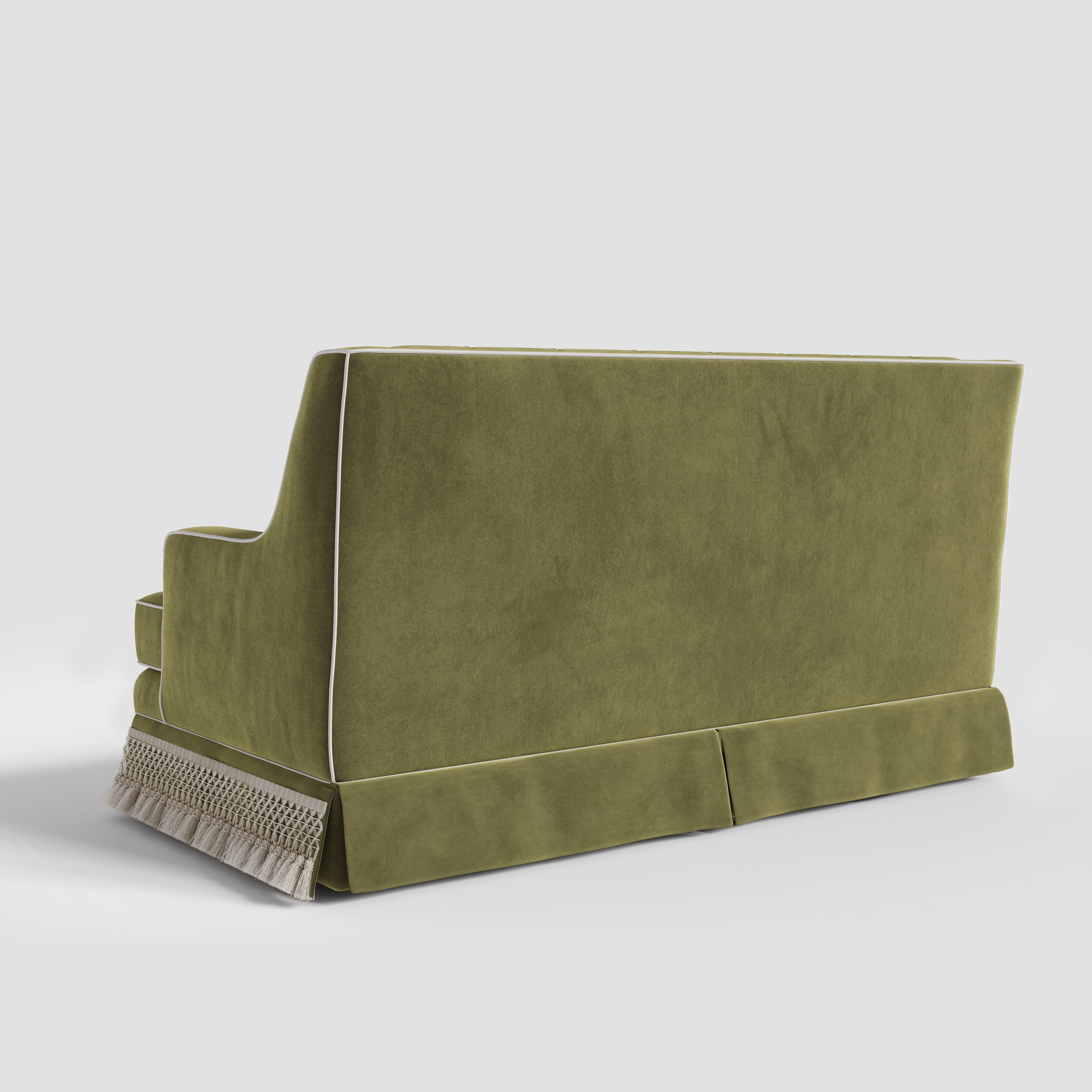 Cottonfy country fringe skirt sofa in cottagecore living room UK