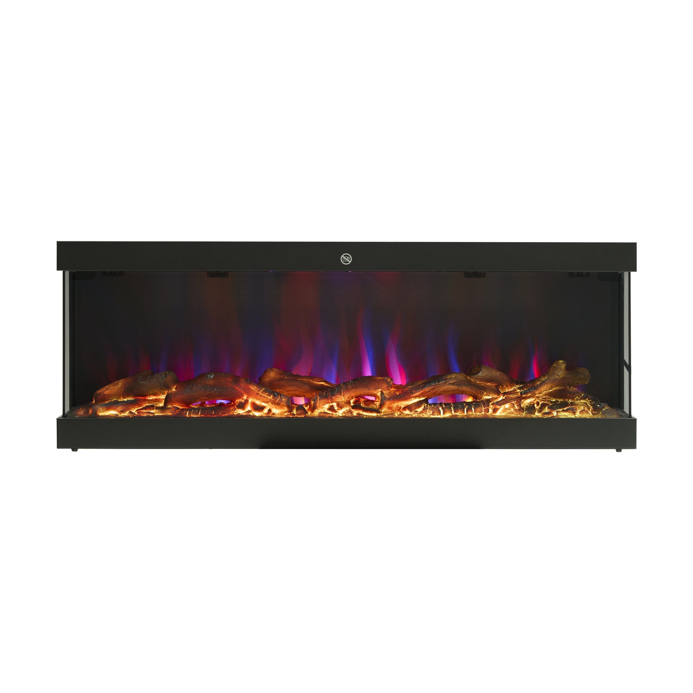 42/48/56/72inch 3-Sided Black/White Electric Fireplace with Remote Control, WiFi Function, Adjustable LED Flames and Heating Modes Living and Home 